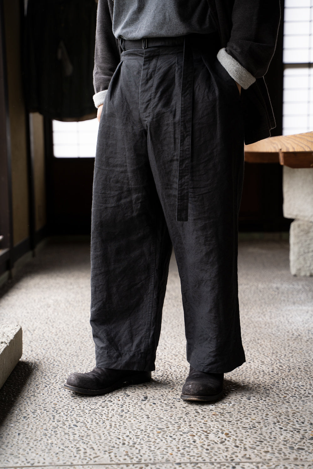 Wide & Tapered Mil Pants "FIFTY-TWO"(BLACK)