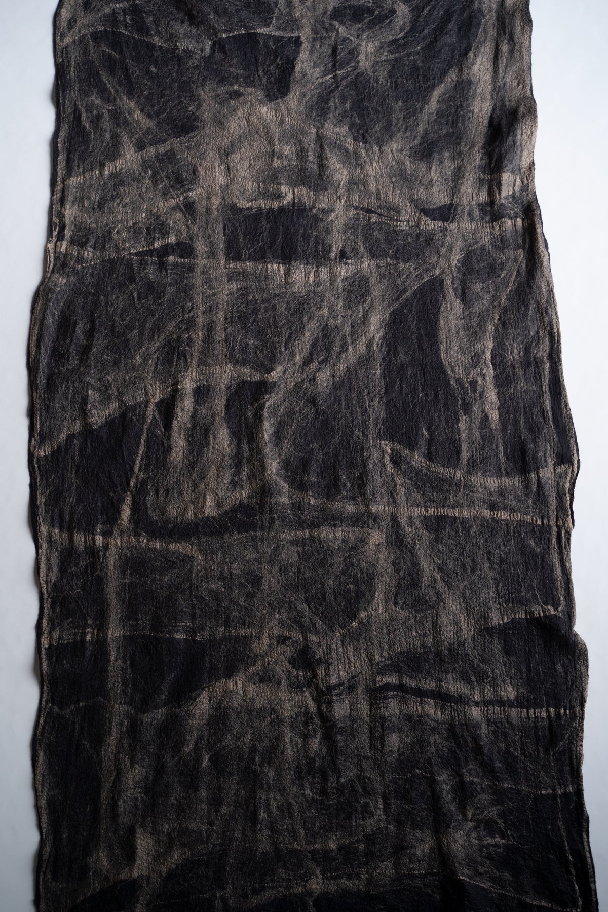 【ラスト1点】Wool Silk Stole "LIGHT 200" (BLACKBOARD/EARTH)