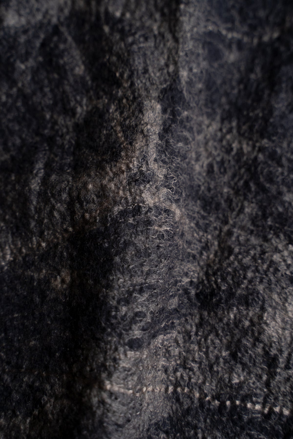 【ラスト1点】Wool Silk Stole "LIGHT 200" (BLACKBOARD/EARTH)
