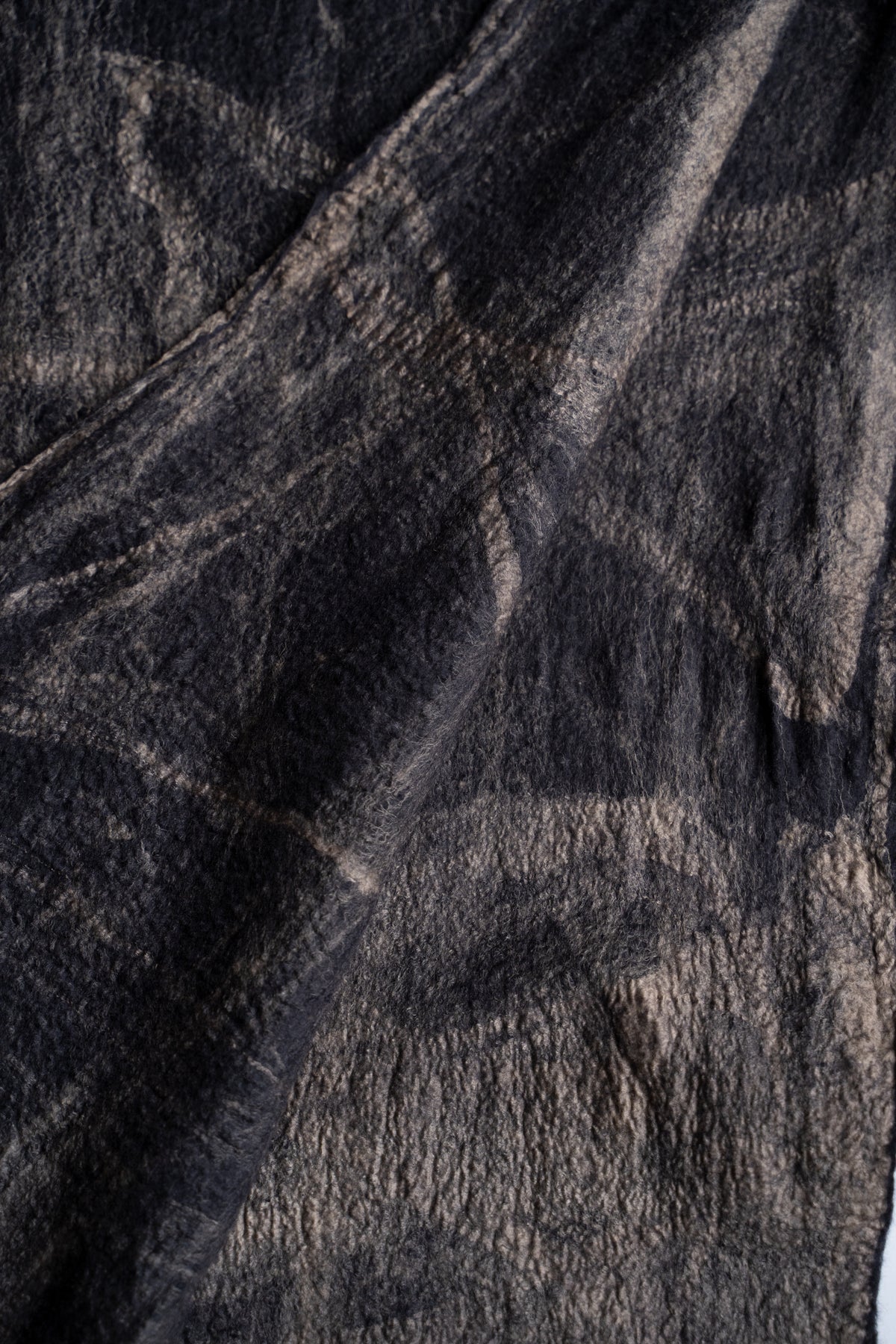 【ラスト1点】Wool Silk Stole "LIGHT 200" (BLACKBOARD/EARTH)