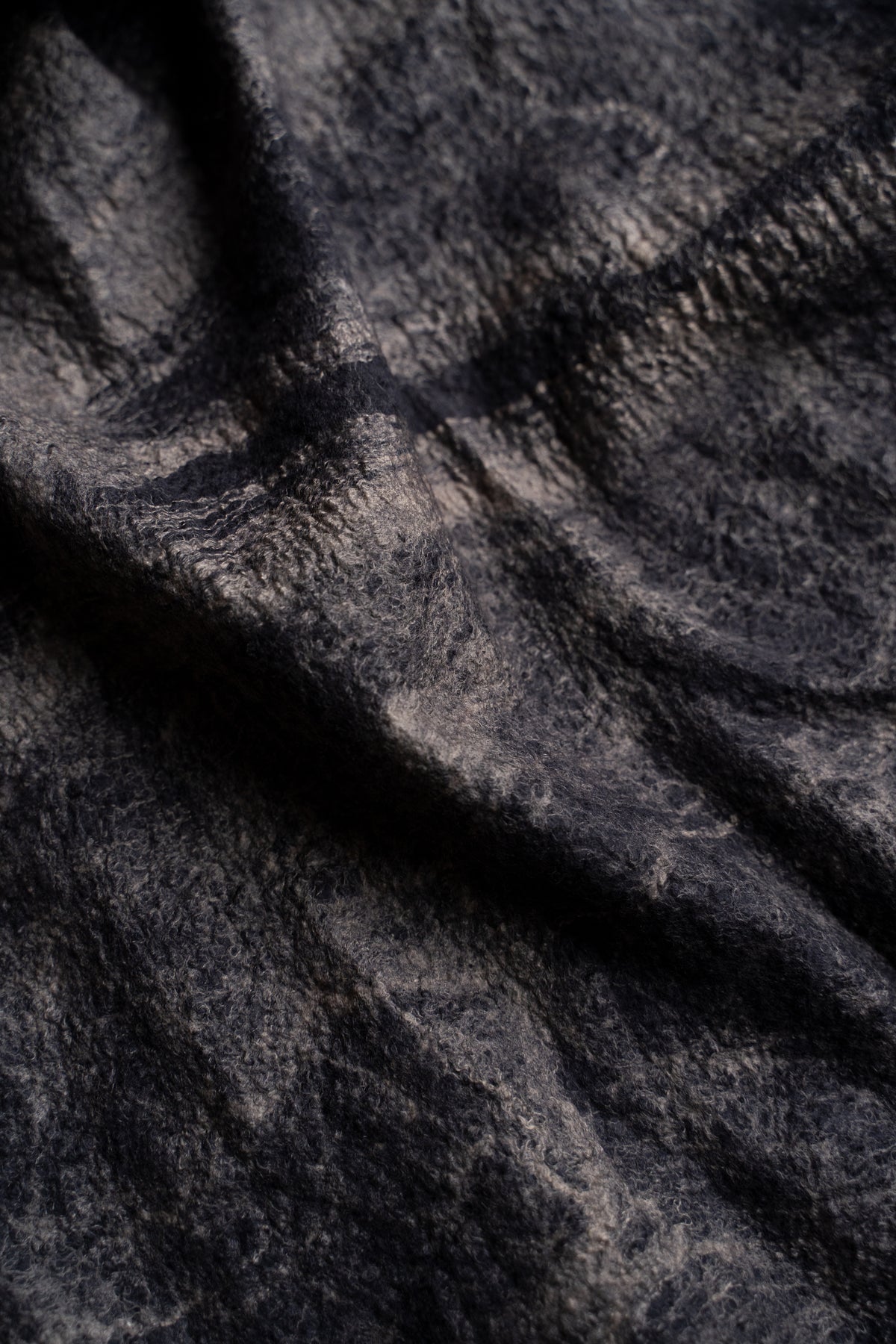 【ラスト1点】Wool Silk Stole "LIGHT 200" (BLACKBOARD/EARTH)
