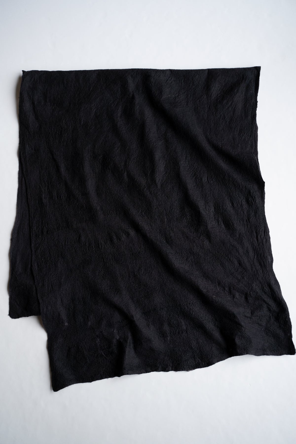 【ラスト1点】Wool Silk Stole "LIGHT 100" (BLACK/BLACK)