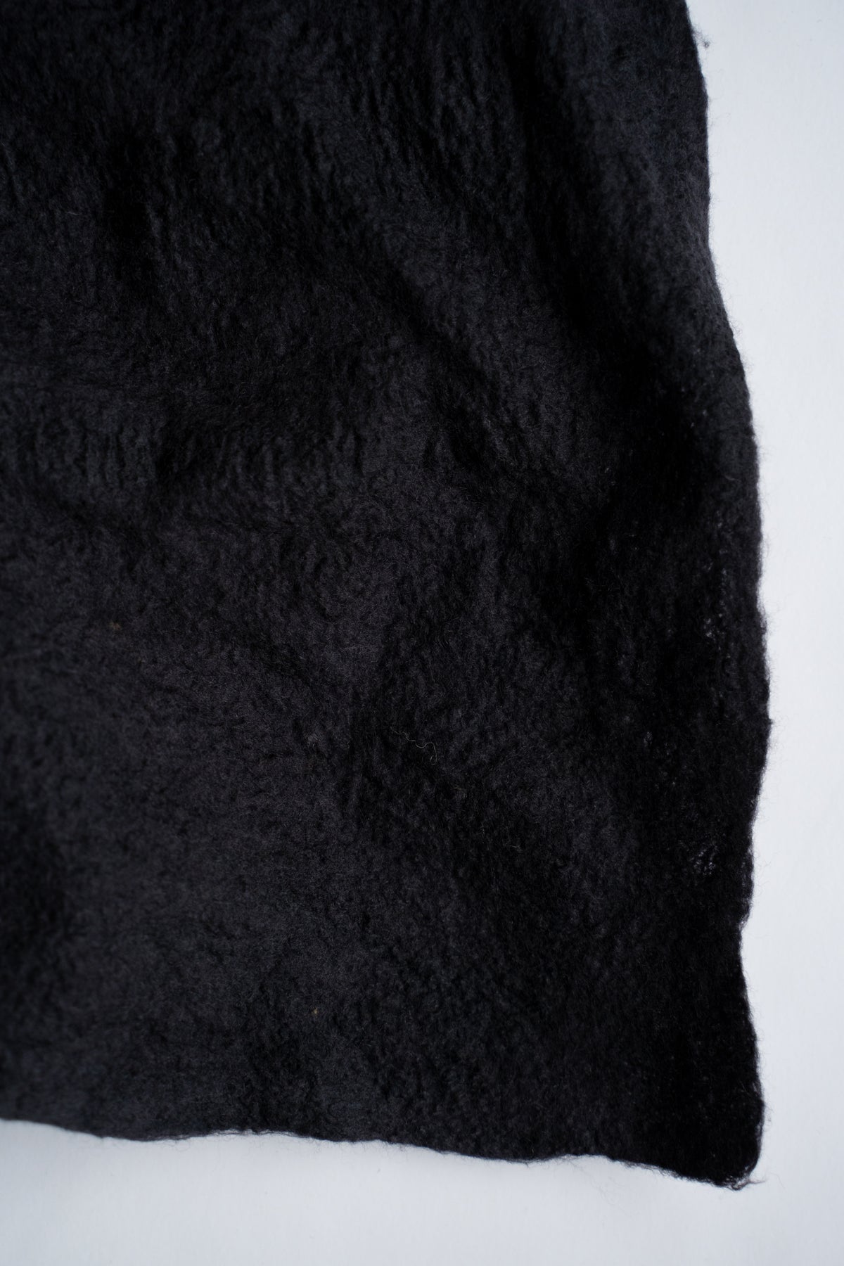 【ラスト1点】Wool Silk Stole "LIGHT 100" (BLACK/BLACK)