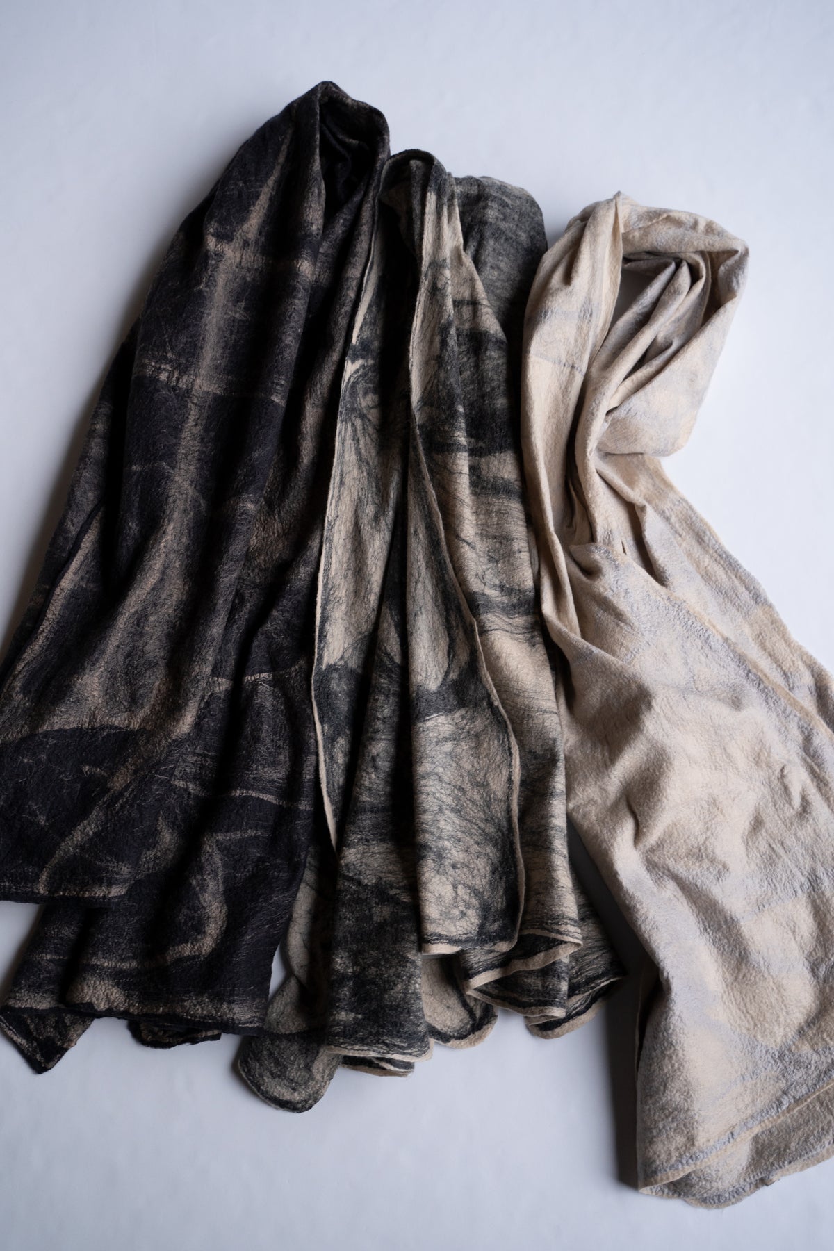 【ラスト1点】Wool Silk Stole "LIGHT 200" (BLACKBOARD/EARTH)