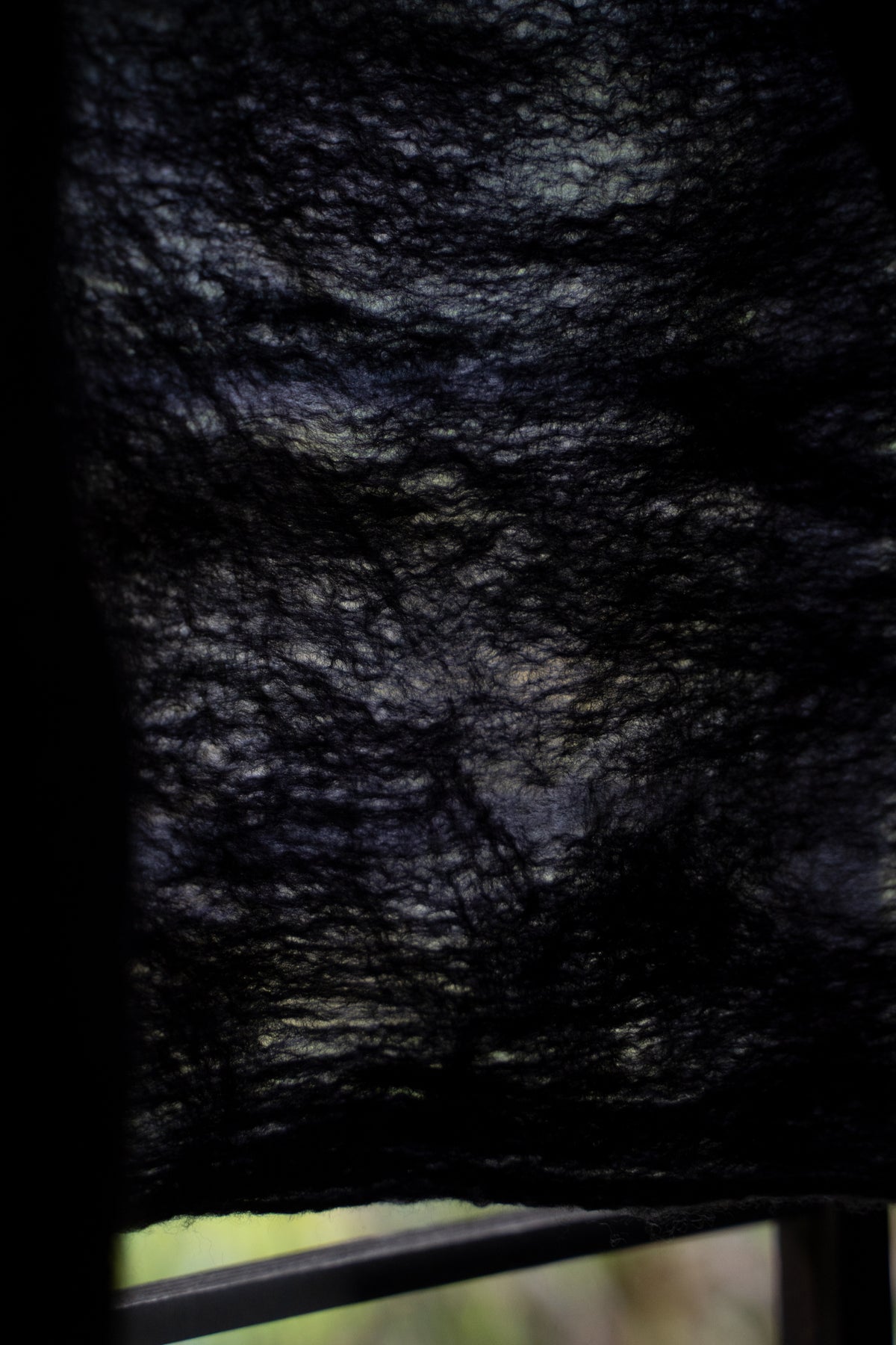 【ラスト1点】Wool Silk Stole "LIGHT 100" (BLACK/BLACK)