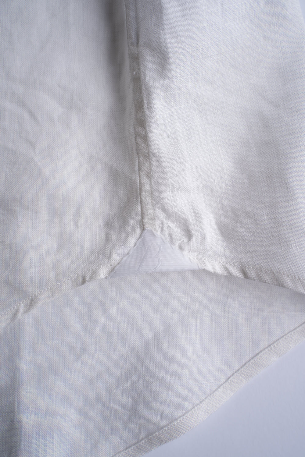 Authentic Linen Poplin Windsor Wide Collar Shirt(PEARL WHITE)