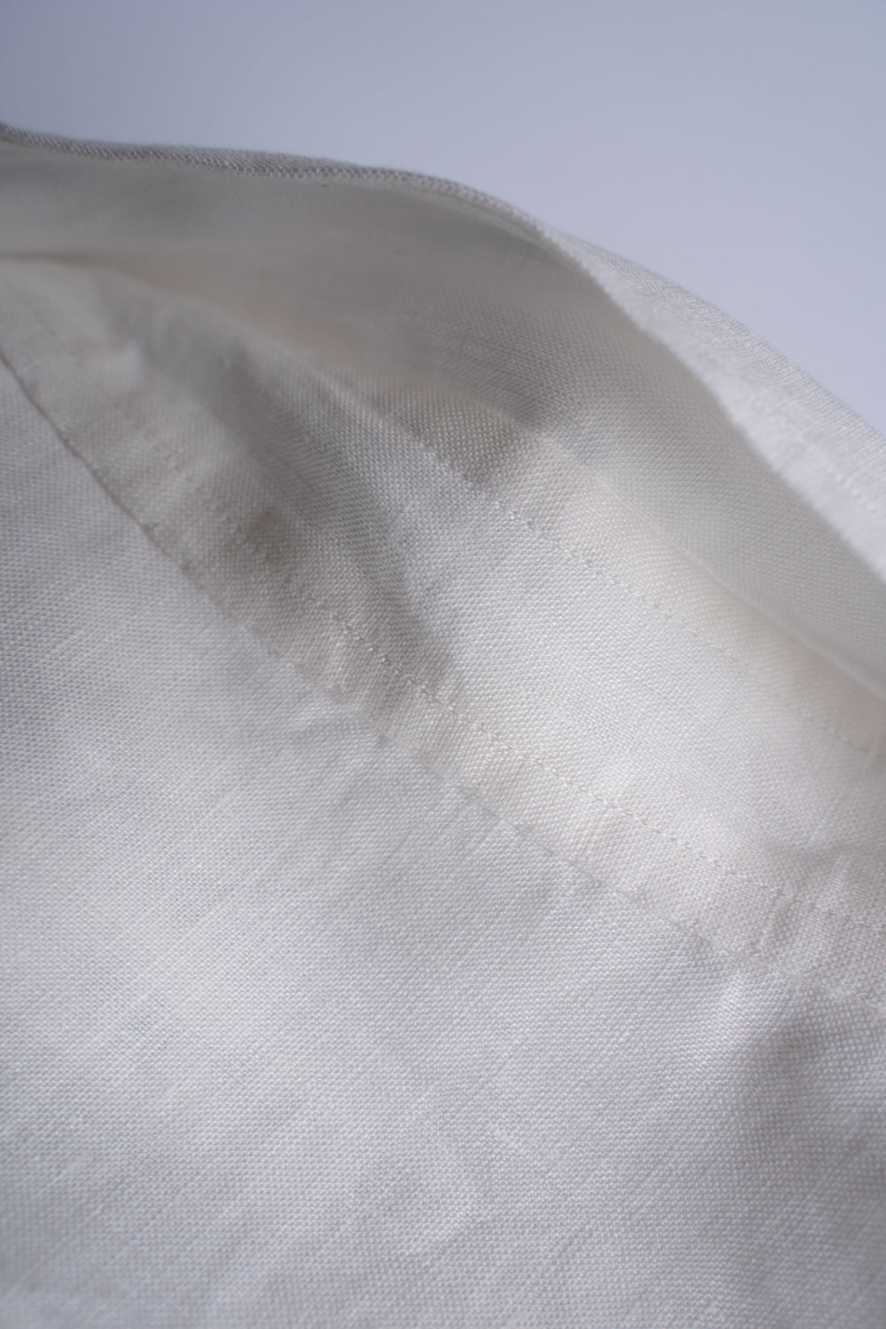 Authentic Linen Poplin Windsor Wide Collar Shirt(PEARL WHITE)