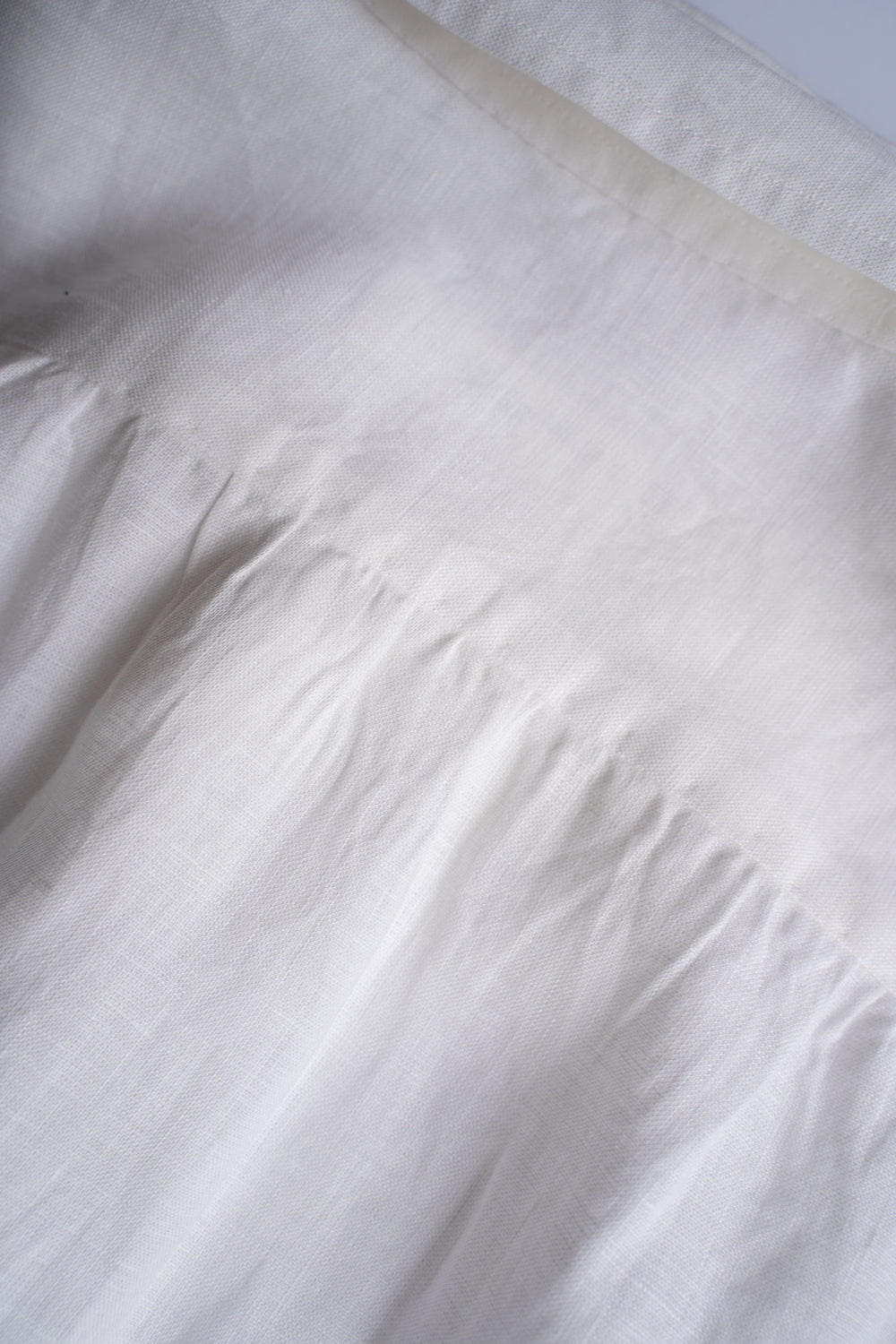 Authentic Linen Poplin Windsor Wide Collar Shirt(PEARL WHITE)