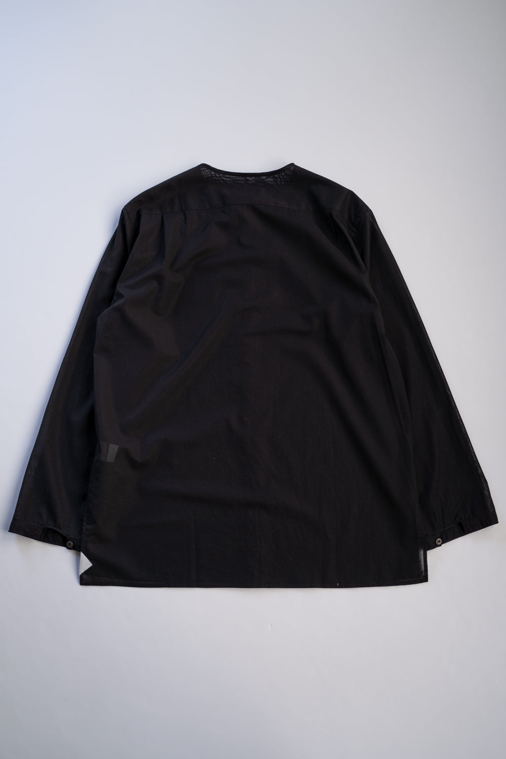 【ラスト1点】See-through Boil Ethnic Crew Neck Shirt(BLACK)