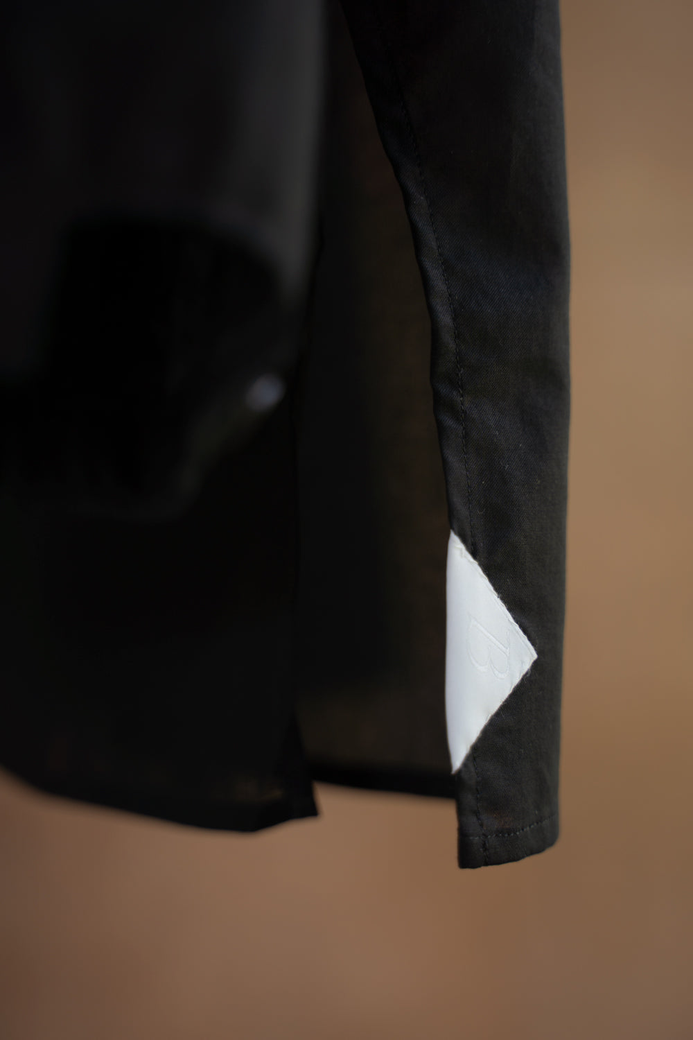 【ラスト1点】See-through Boil Ethnic Crew Neck Shirt(BLACK)