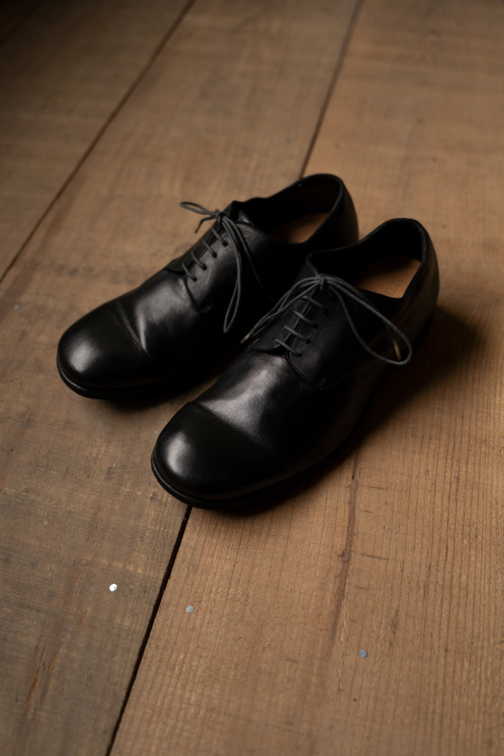【ラスト1点】Stone Derby-Garment Dye Zeolite Cowhide(BLACK)