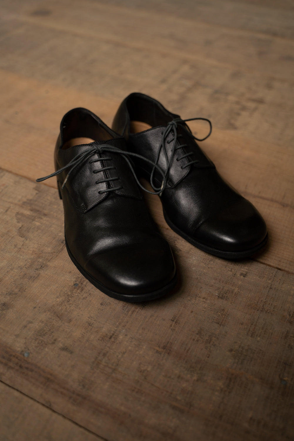 【ラスト1点】Stone Derby-Garment Dye Zeolite Cowhide(BLACK)