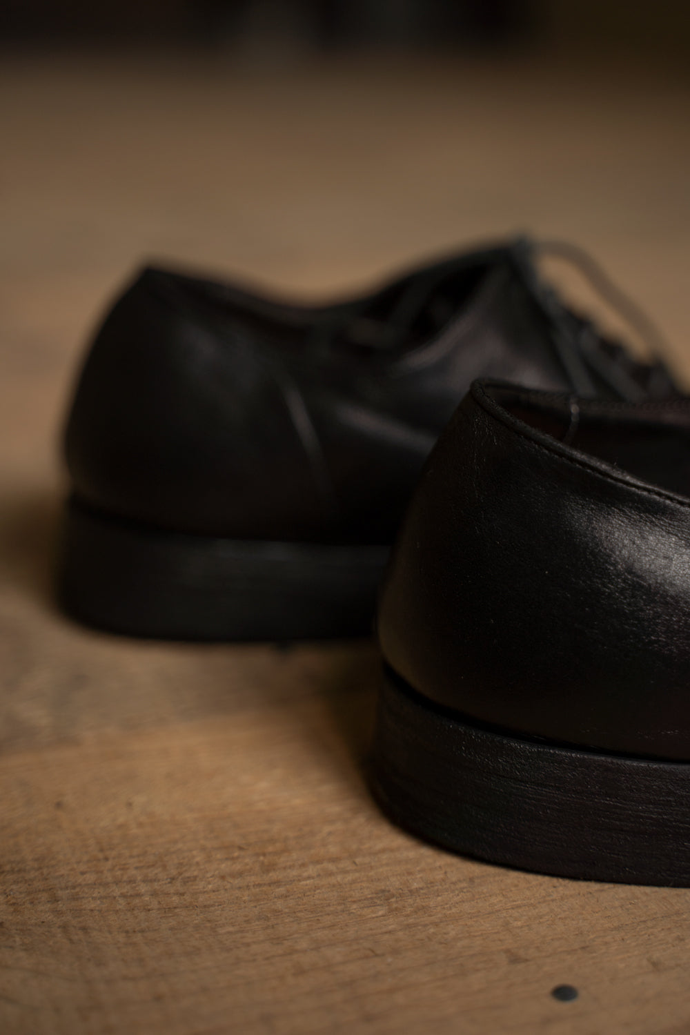 【ラスト1点】Stone Derby-Garment Dye Zeolite Cowhide(BLACK)
