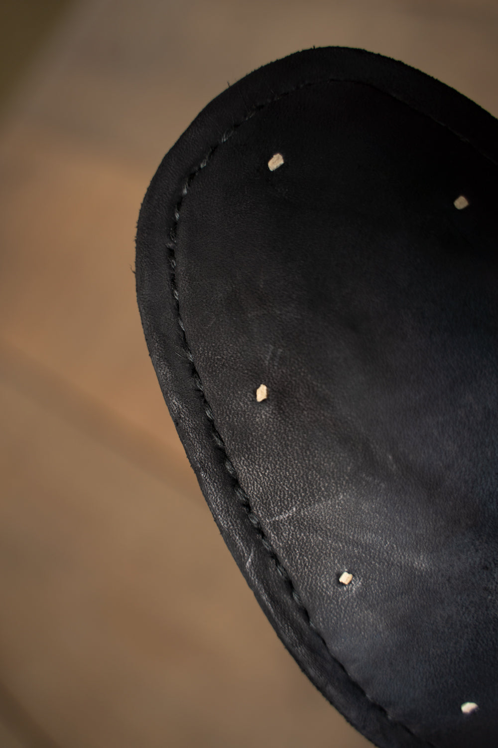 【ラスト1点】Stone Derby-Garment Dye Zeolite Cowhide(BLACK)