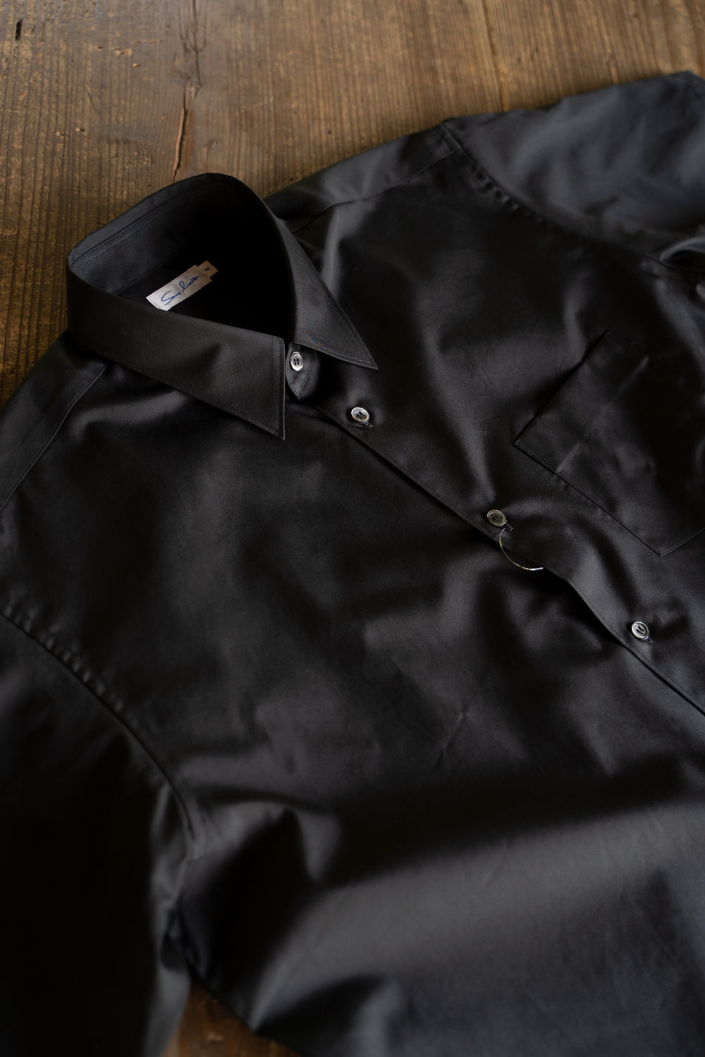 SH01B ボックスレギュラー半袖シャツ(BLACK)