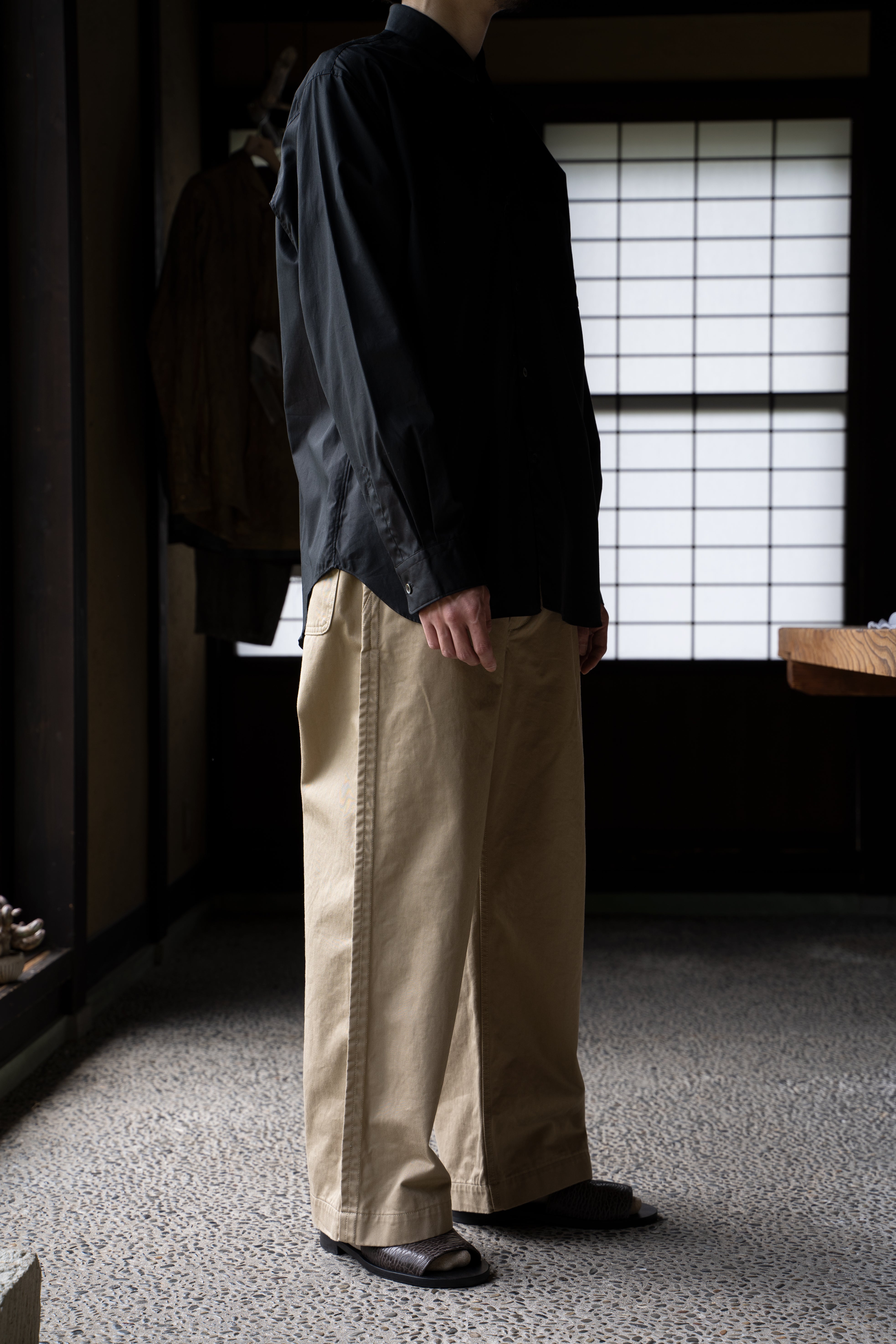 【ラスト1点】SH01B ブロードボックスレギュラーカラーシャツ(BLACK)