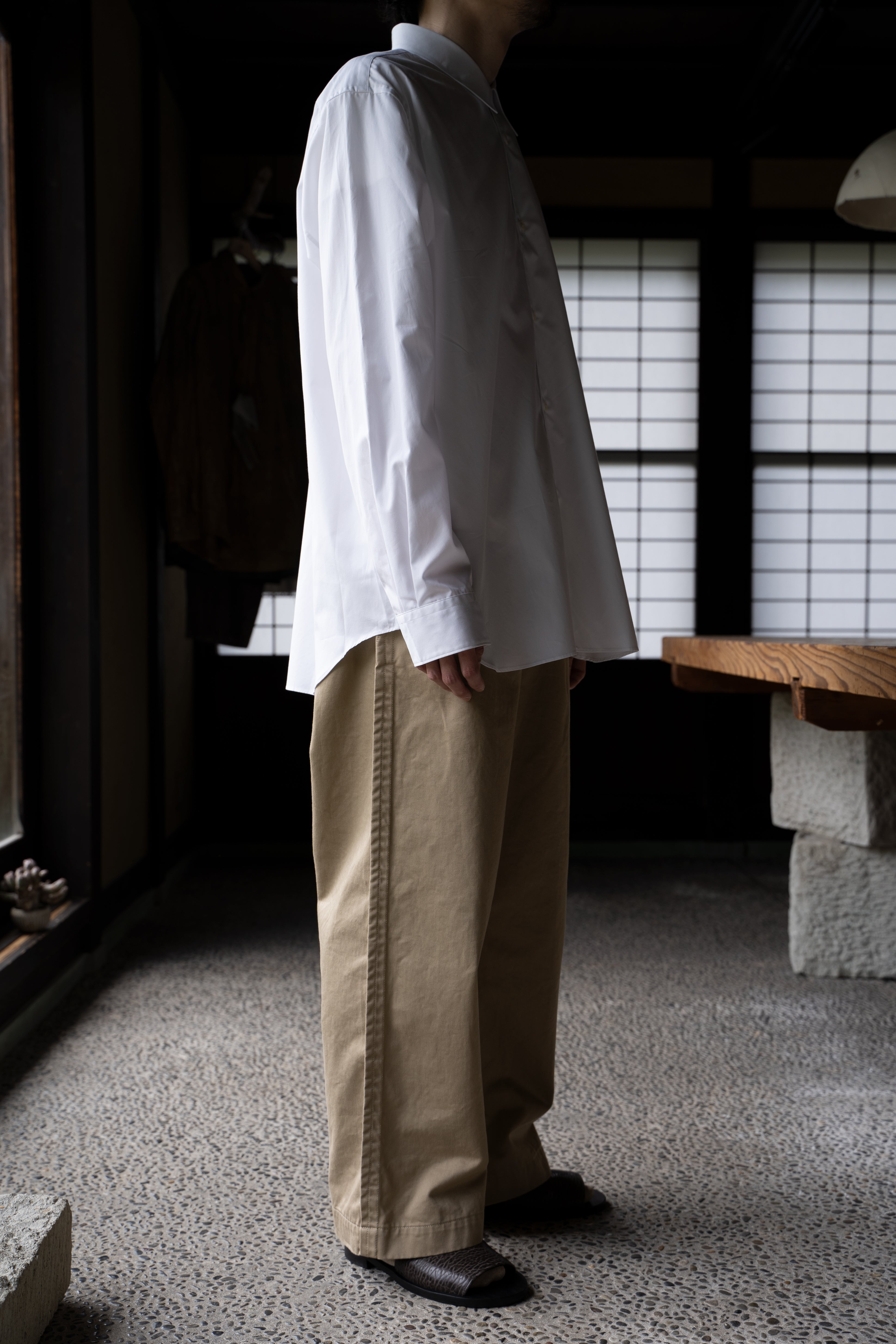 【ラスト1点】SH01B ブロードボックスレギュラーカラーシャツ(WHITE)