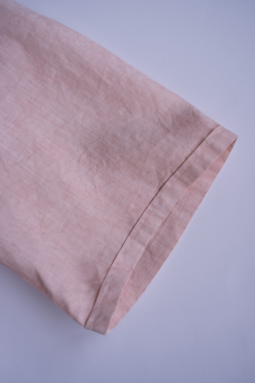 【ラスト1点】Authentic Linen Poplin Classic Open Collar Short Sleeve Shirt(CHELL PINK BENGARA DYE)