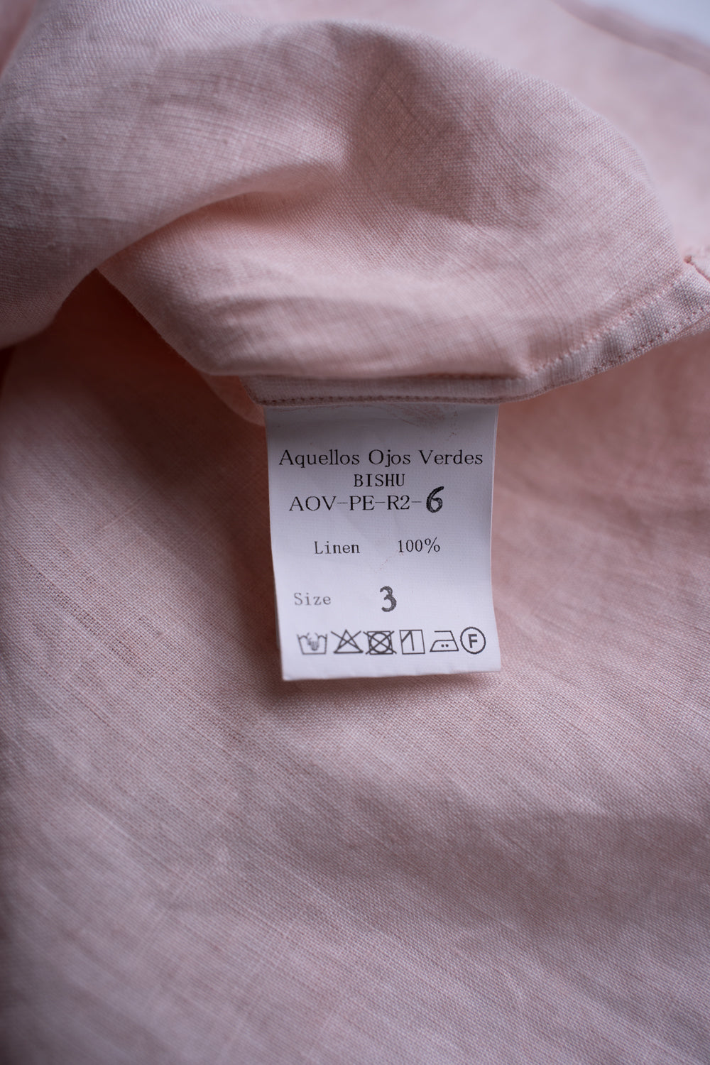 【ラスト1点】Authentic Linen Poplin Classic Open Collar Short Sleeve Shirt(CHELL PINK BENGARA DYE)