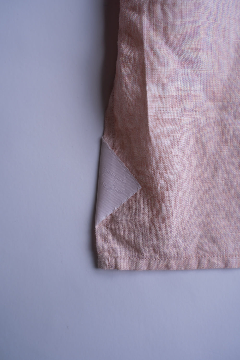 【ラスト1点】Authentic Linen Poplin Classic Open Collar Short Sleeve Shirt(CHELL PINK BENGARA DYE)