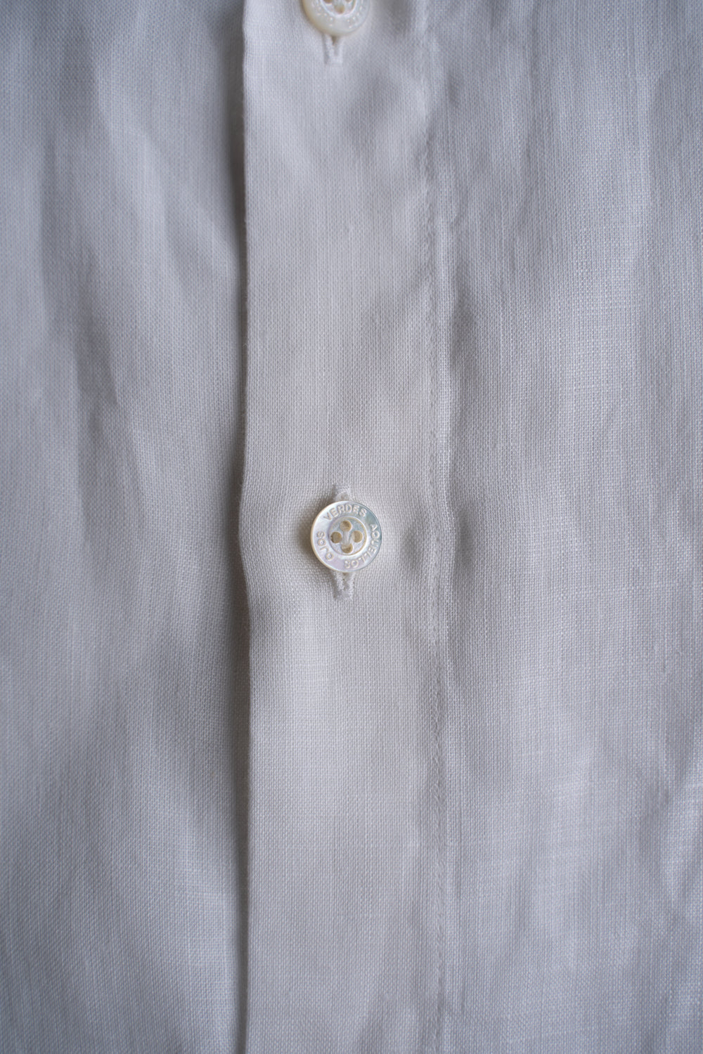 【ラスト1点】Authentic Linen Poplin Classic Open Collar Short Sleeve Shirt(PEARL WHITE)