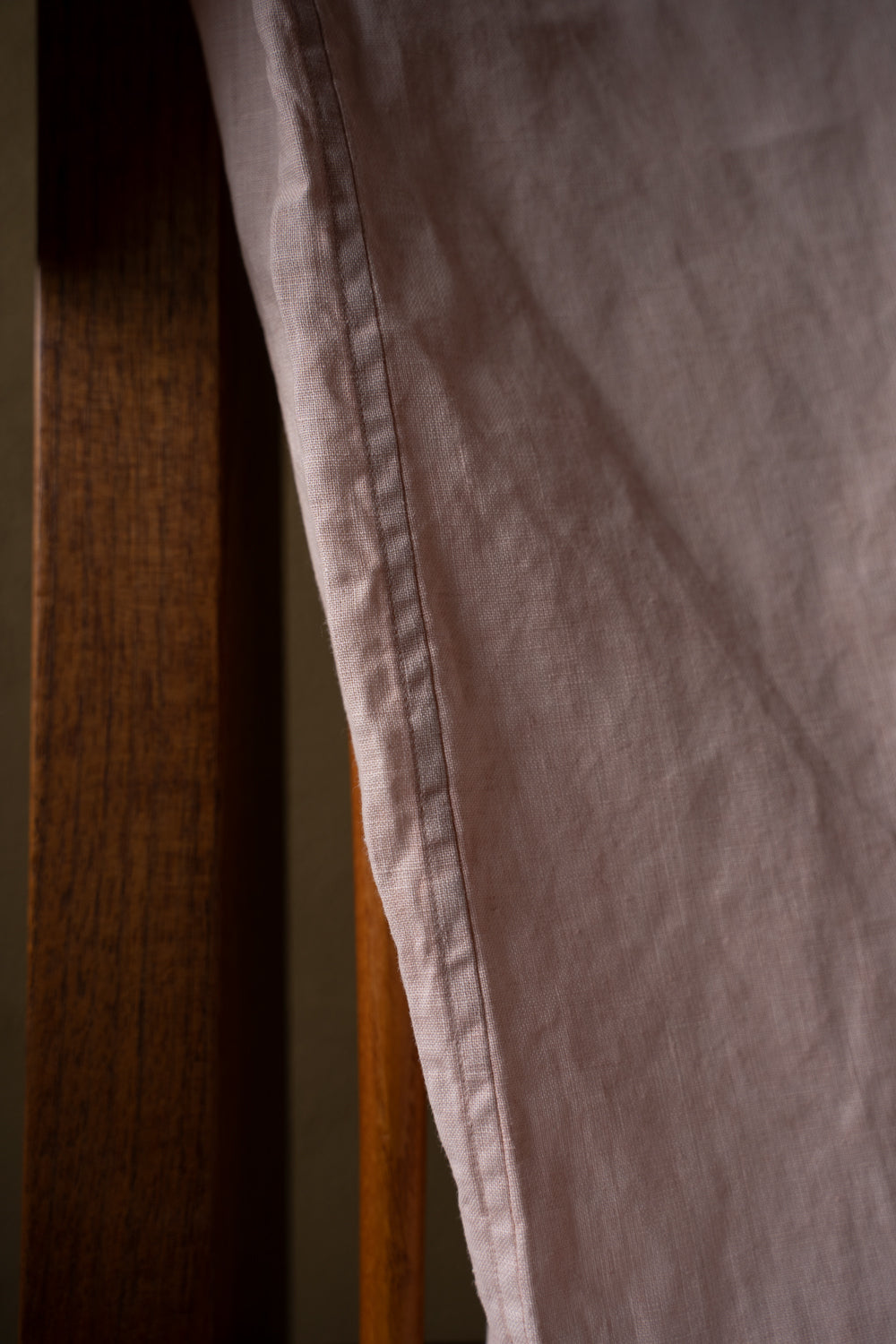 【ラスト1点】Authentic Linen Poplin Classic Open Collar Short Sleeve Shirt(CHELL PINK BENGARA DYE)