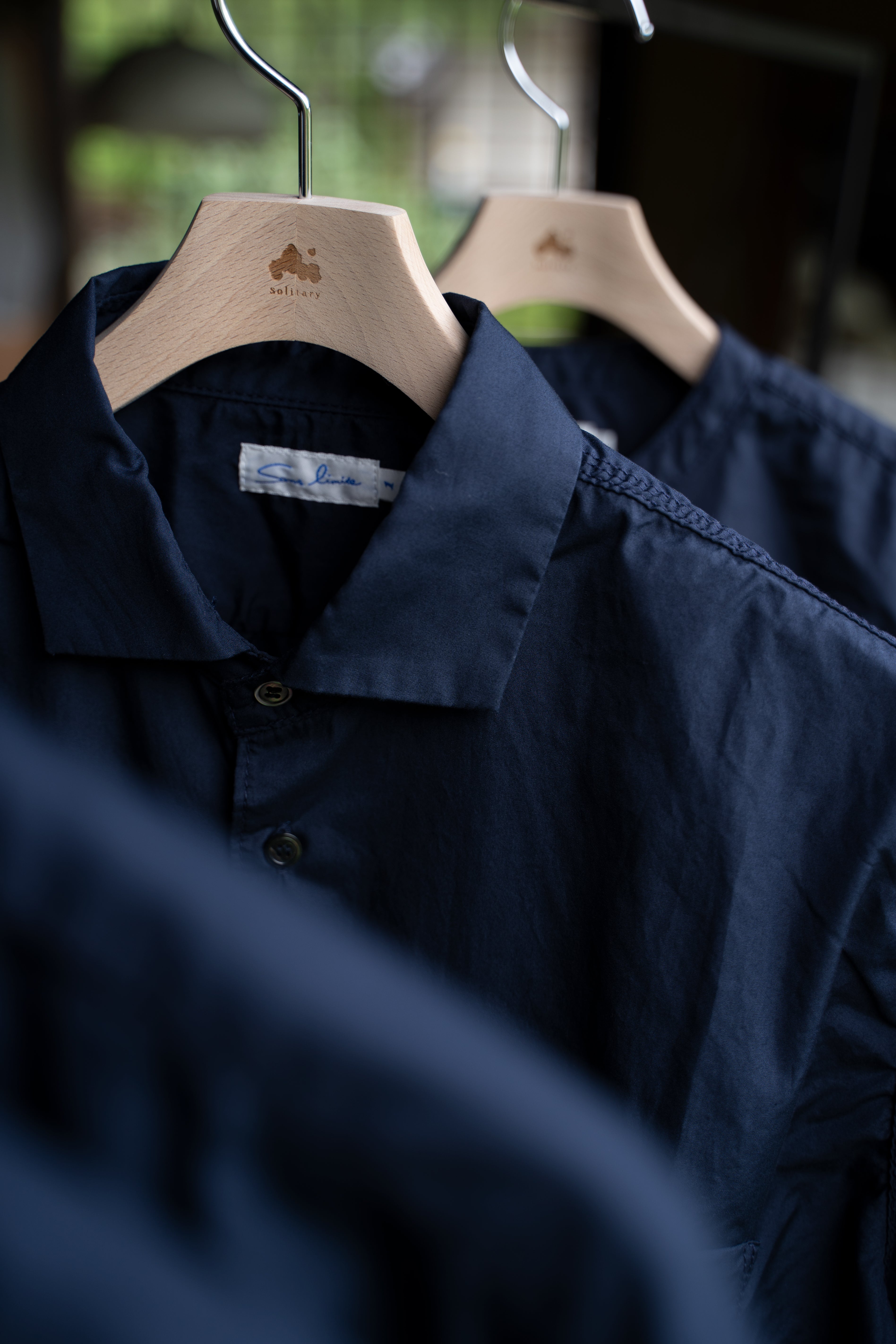SH04B ボックスワイド3本針シャツ(NAVY)