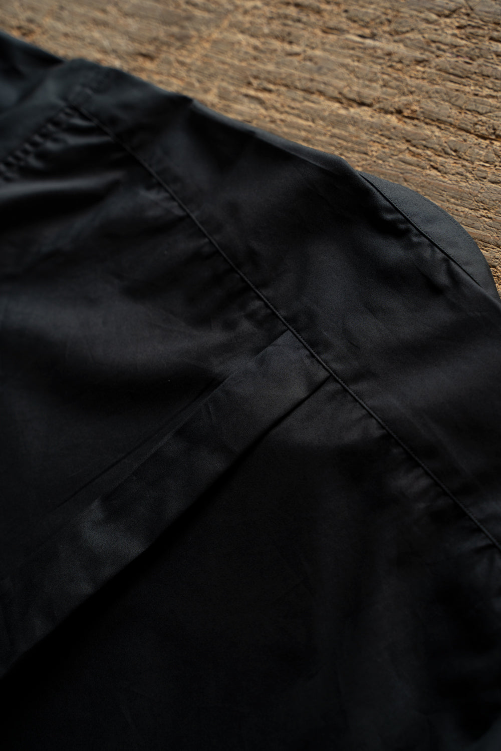 【ラスト1点】SH06B ブロードボックススタンドカラーシャツ(BLACK)