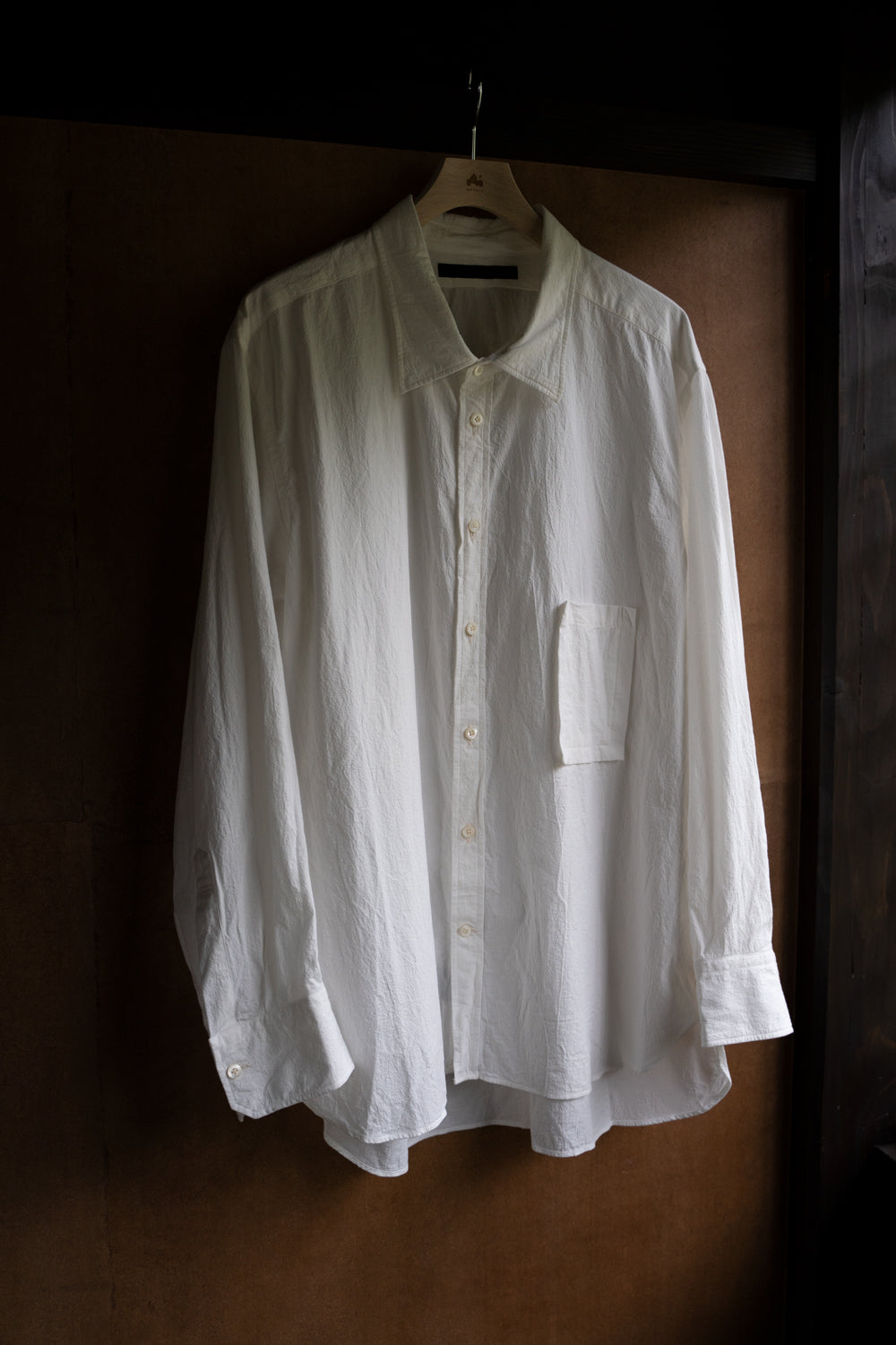 Plain Looks Unbalance Shirts(WHITE)