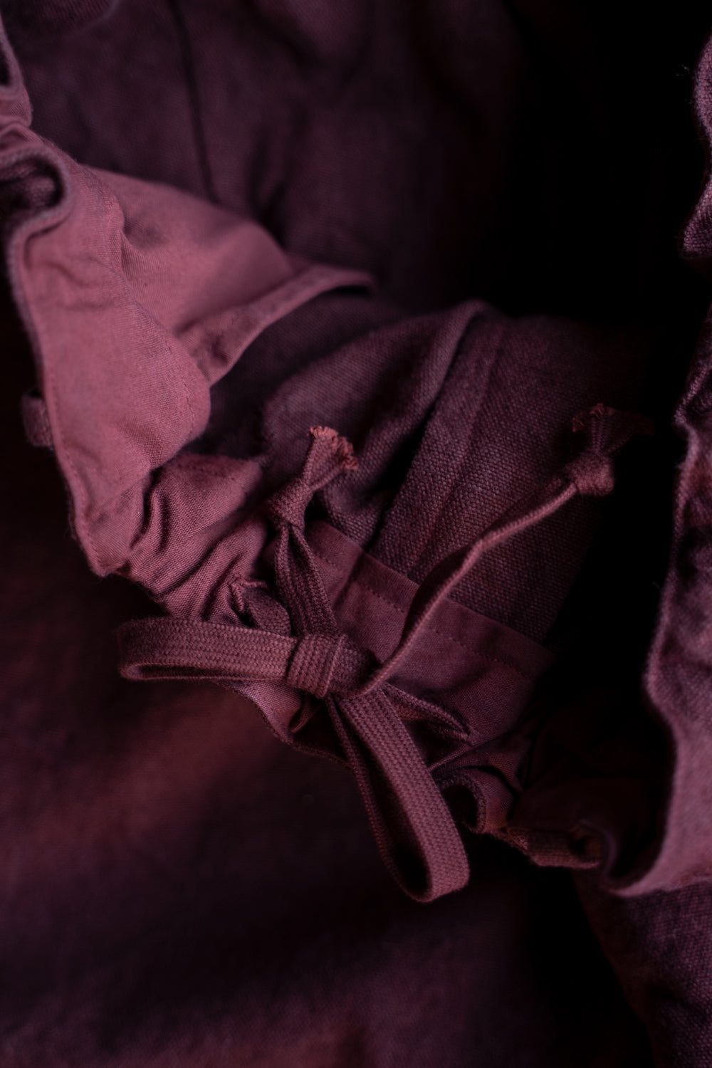 亜麻苧麻ワイドパンツ(黒赤)