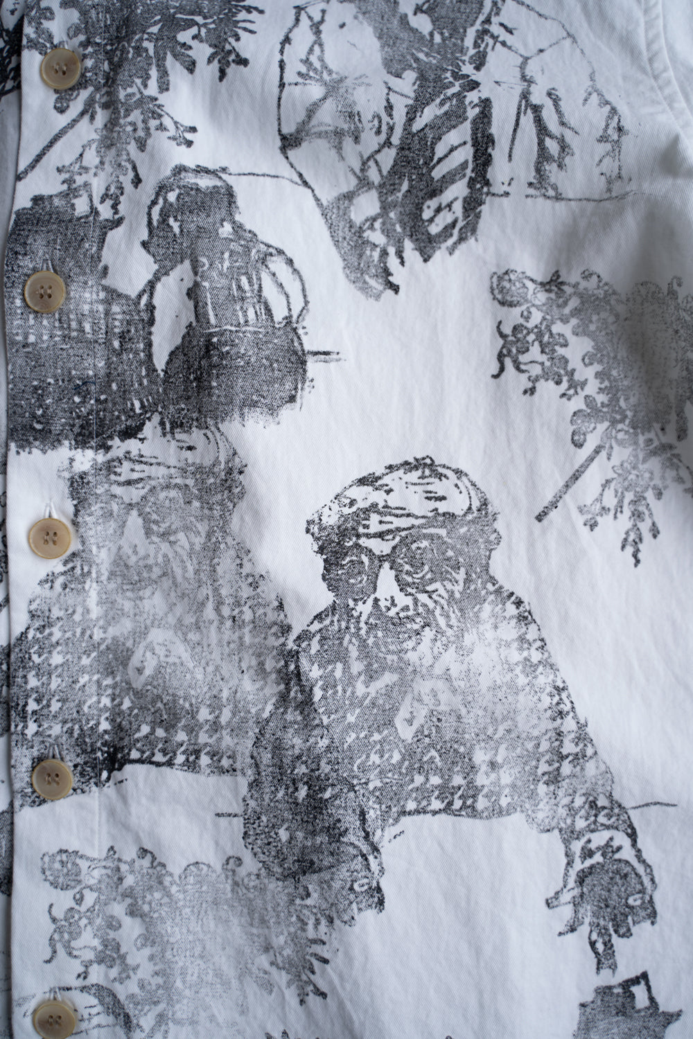 【ラスト1点】Relaxed Fit Shirt/リラックスドフィットシャツ(OFF WHITE-Print)
