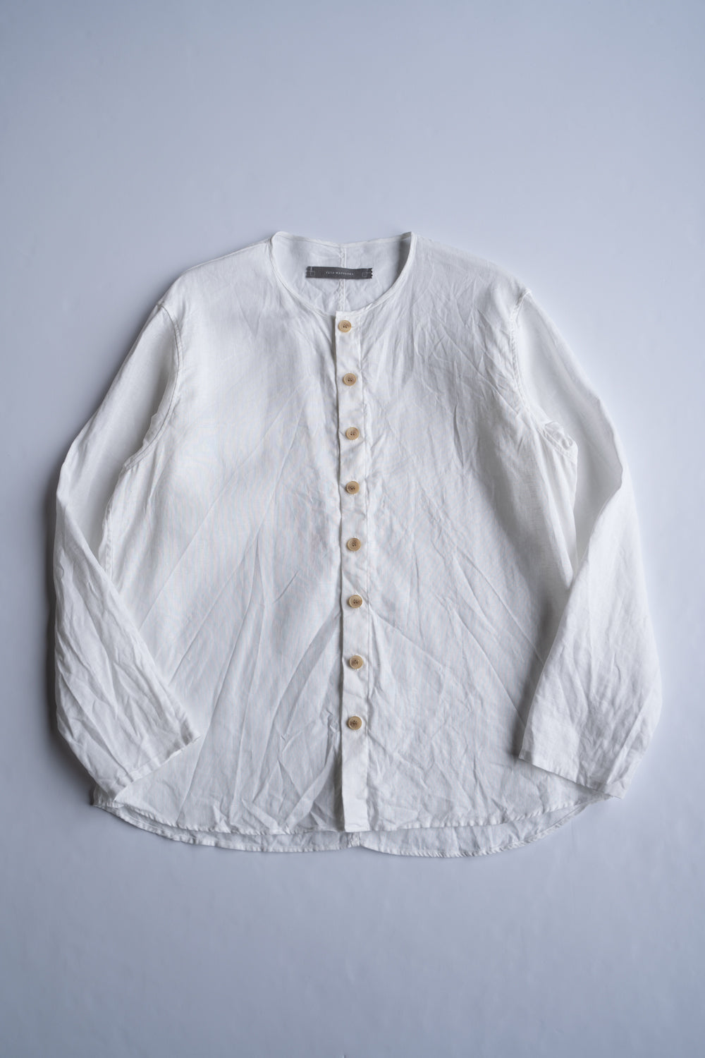 Airflow Canvas Collarless Shirt/エアフロウキャンバスカラーレスシャツ(OFF WHITE)