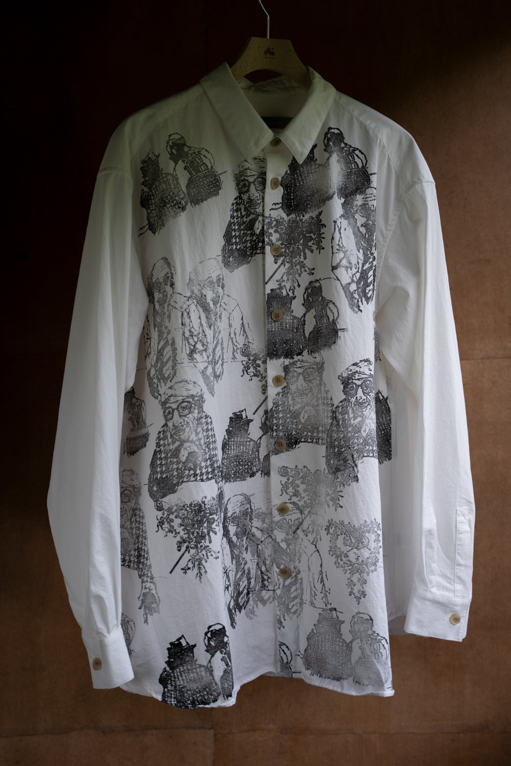 【ラスト1点】Relaxed Fit Shirt/リラックスドフィットシャツ(OFF WHITE-Print)