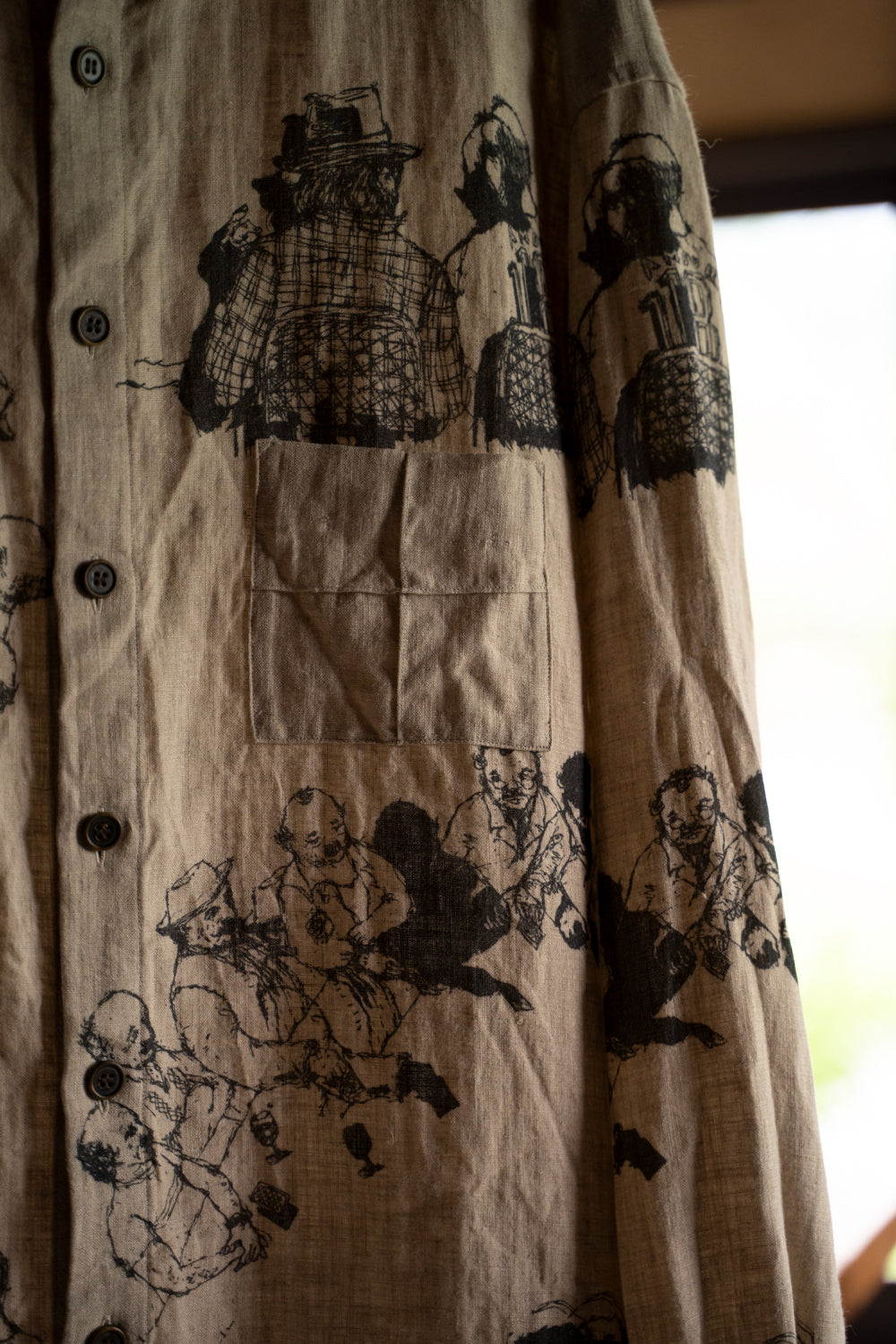 【ラスト1点】Relaxed Fit Shirt/リラックスドフィットシャツ(ECRU-Print)