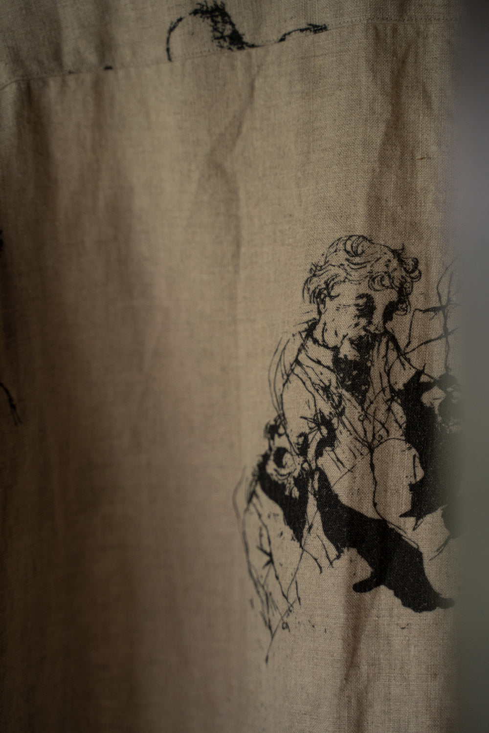 【ラスト1点】Relaxed Fit Shirt/リラックスドフィットシャツ(ECRU-Print)
