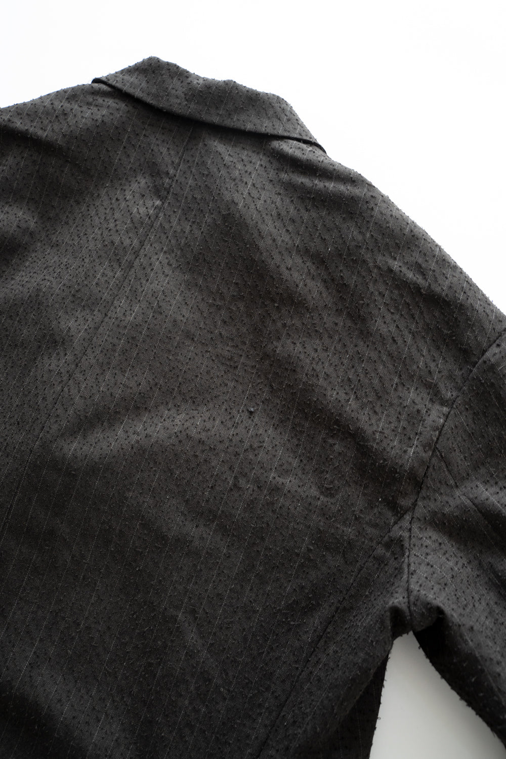 【ラスト1点】Double Breasted Semi Long Blazer(IRON BROWN STRIPES)