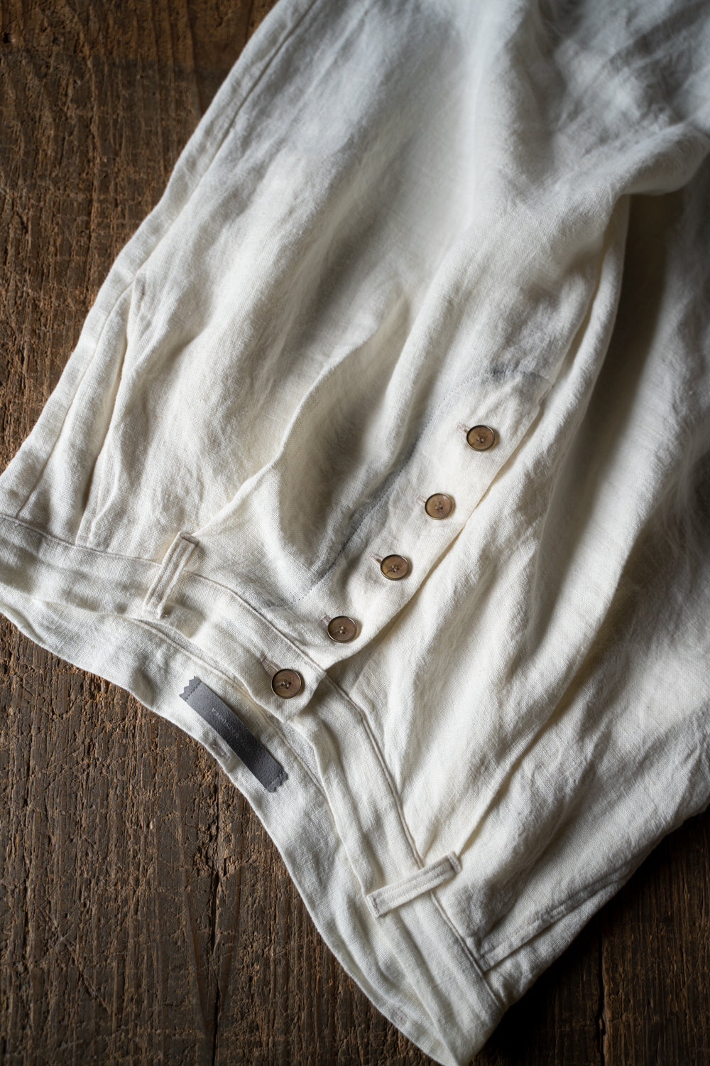 【ラスト1点】Canvas Linen Straight Pants/キャンバスリネンストレートパンツ(WHITE)