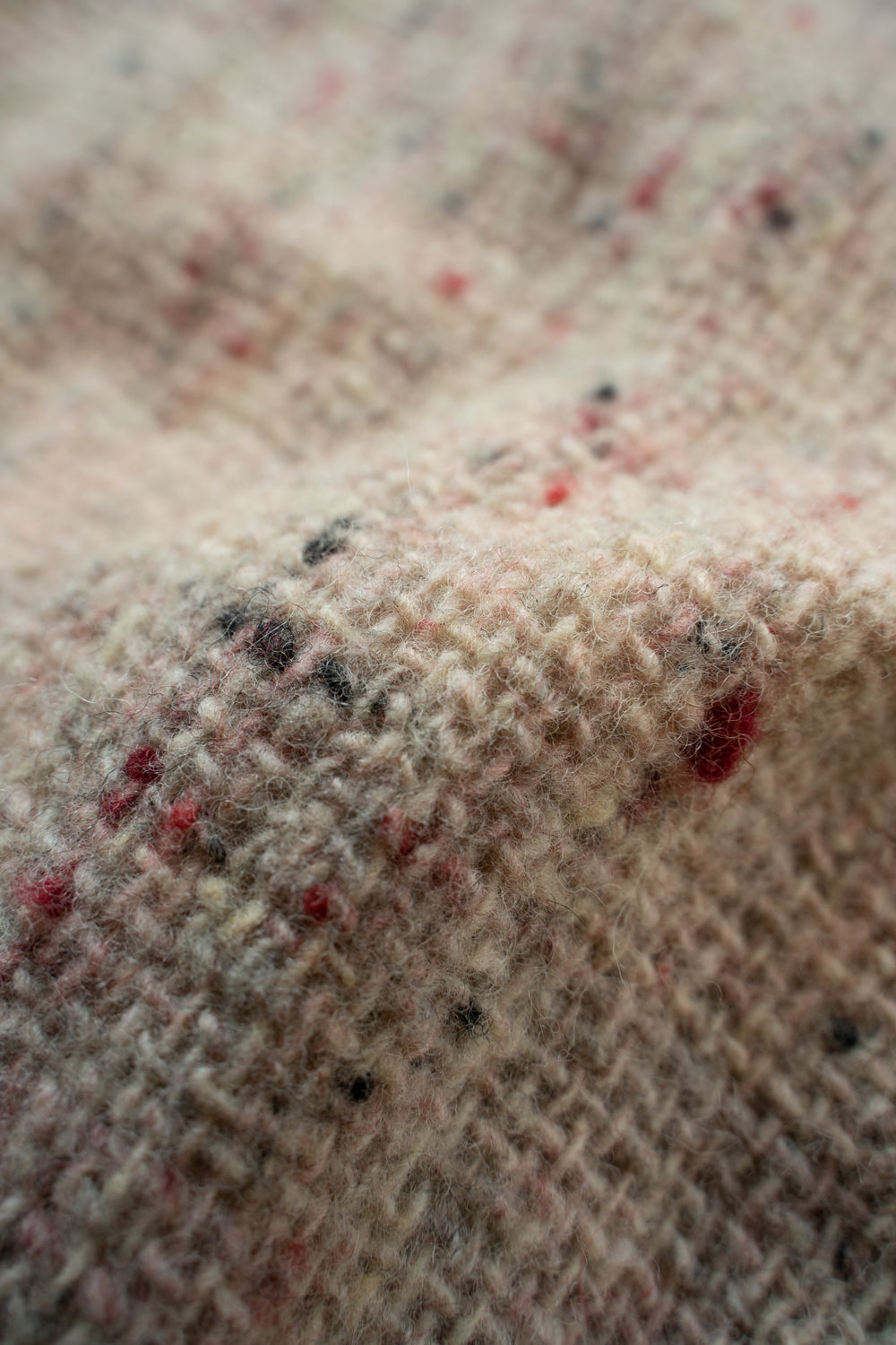 【ラスト1点】カラーネップウールバギーパンツ(WHITE×RED)