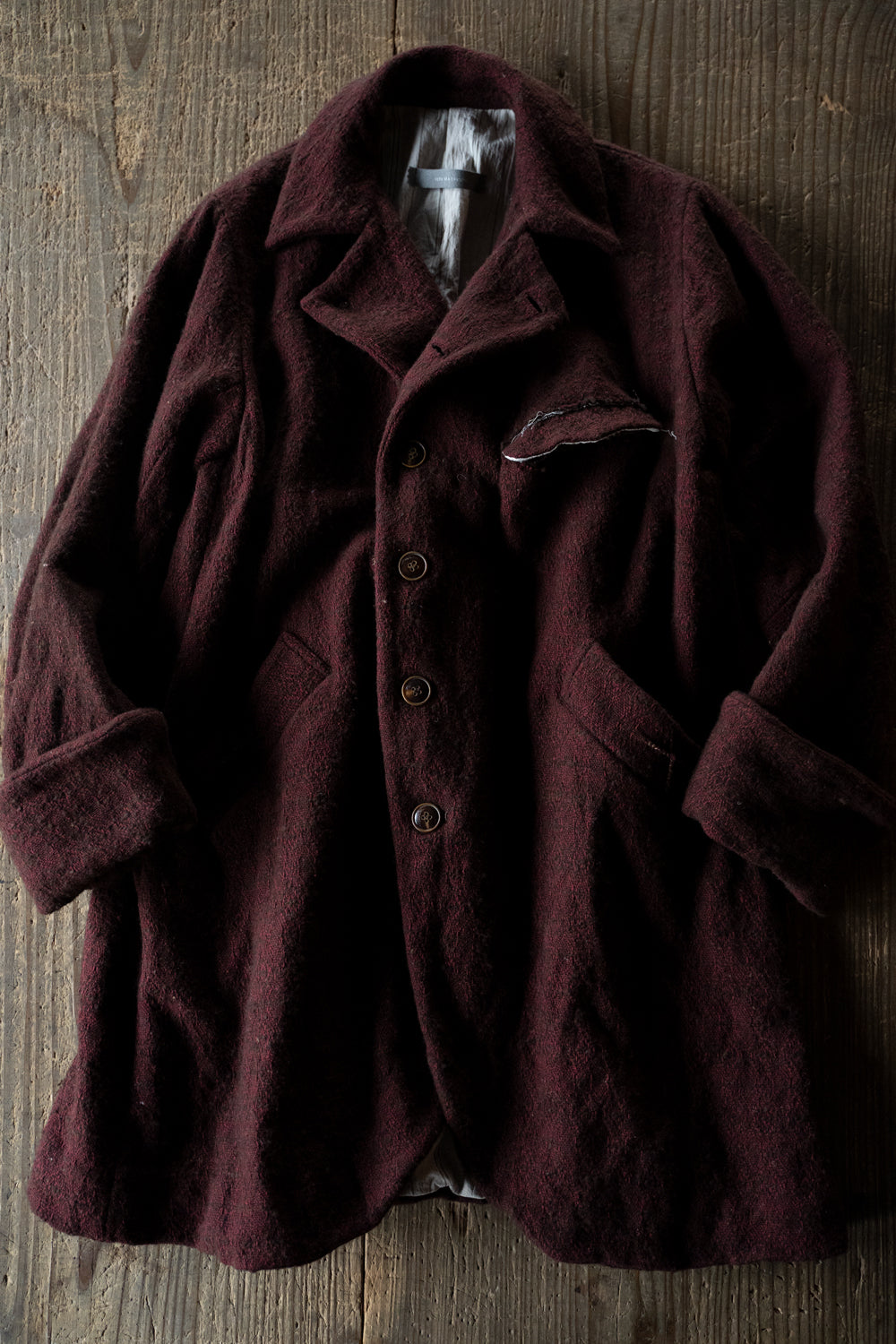ラスト1点】【YUTA MATSUOKA/ユウタ マツオカ】Dobby Silk Wool Long ラスト1点】【YUTA MATSUOKA/ユウタ マツオカ】Dobby Silk Wool Long