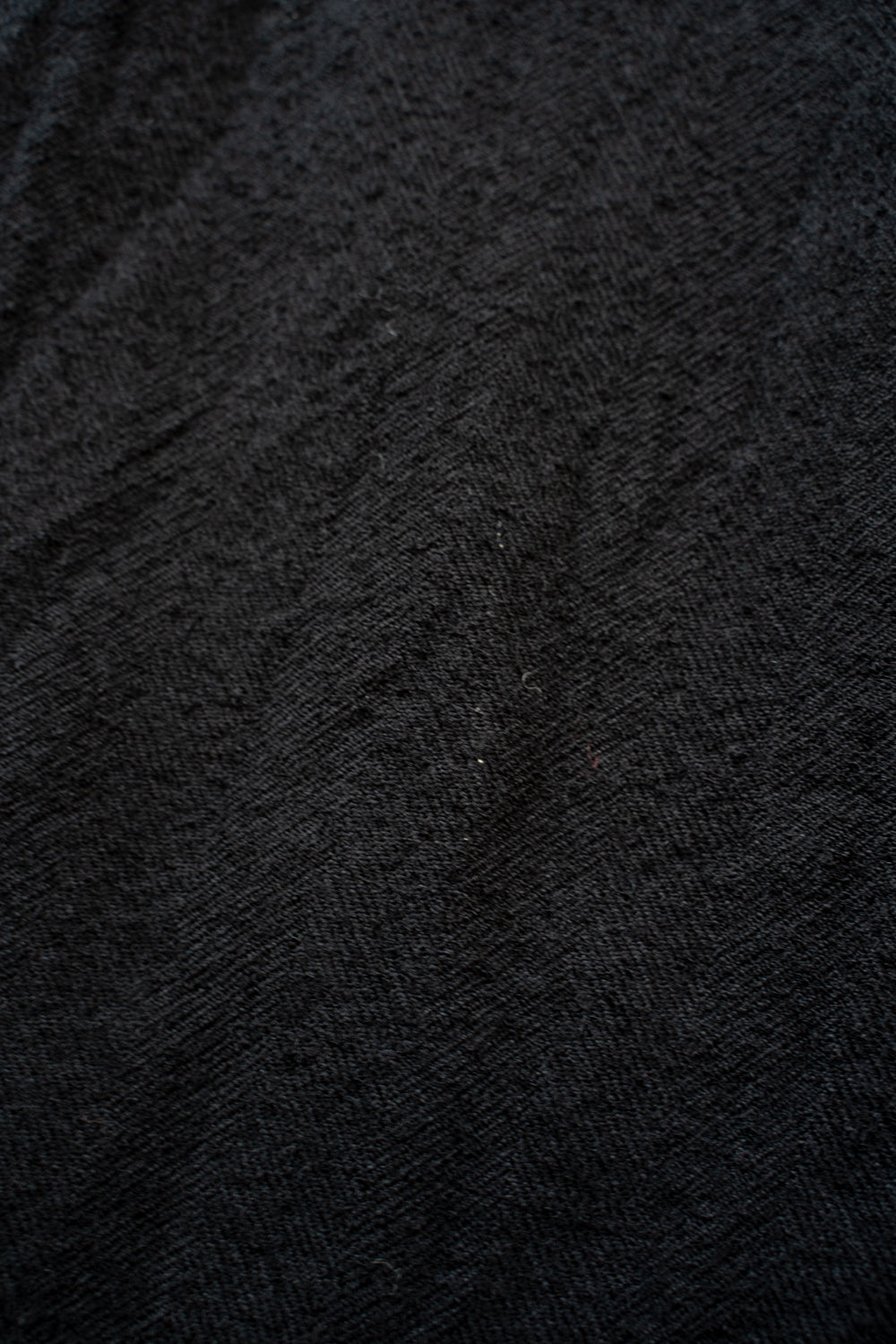 Loop Yarn Herringbone Straight Pants/ループヤーンへリンボンストレートパンツ(BLACK)