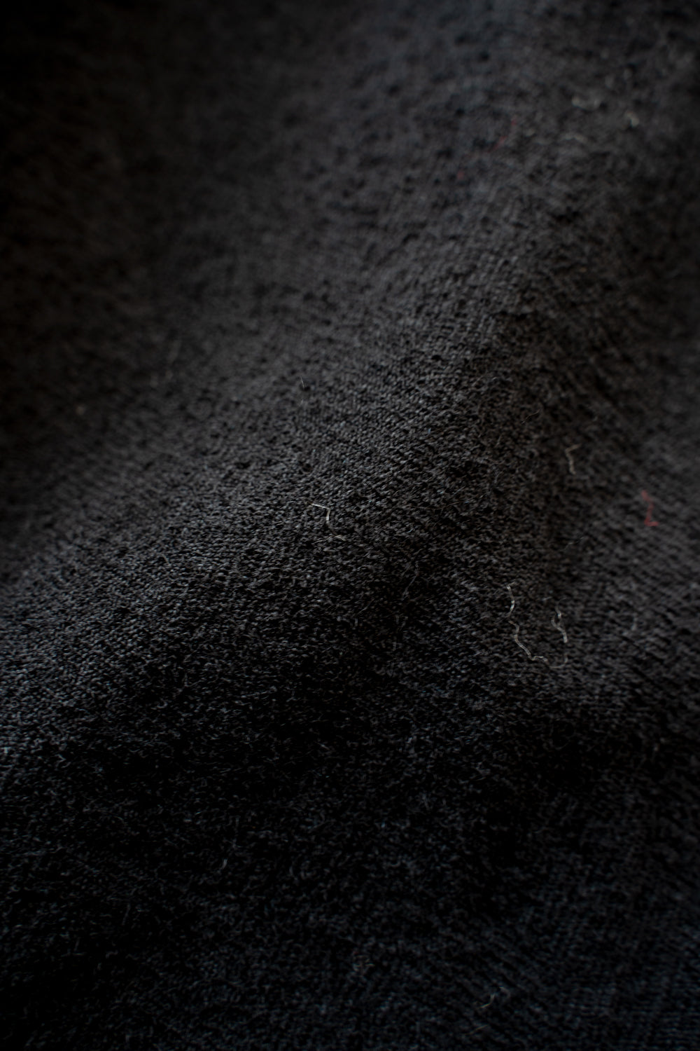 ループヤーンへリンボンストレートパンツ(BLACK)