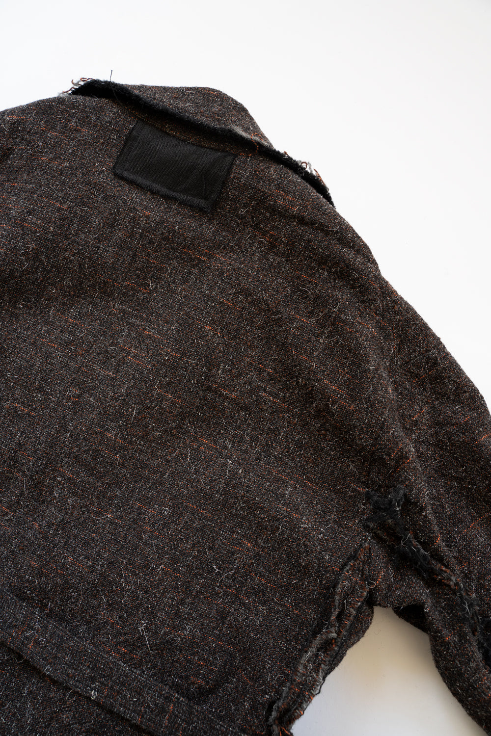 【ラスト1点】Cut Off Hem Belted Gown Coat(MIX BROWN)