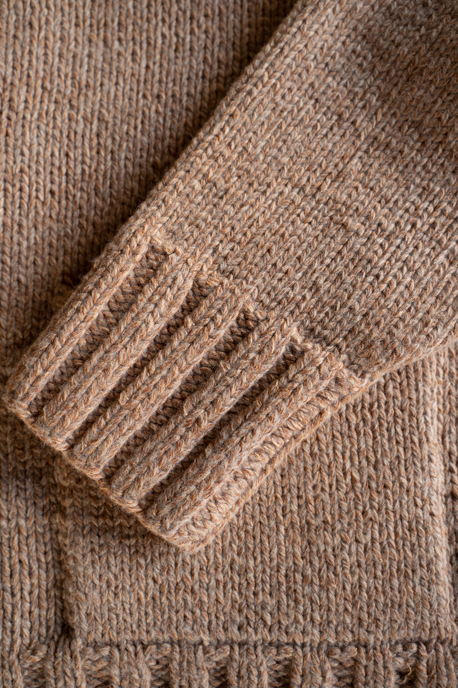 【ラスト1点】Cotton/Papar/Wool HAND KNITTING cowichan sweater(KAKISHIBU)
