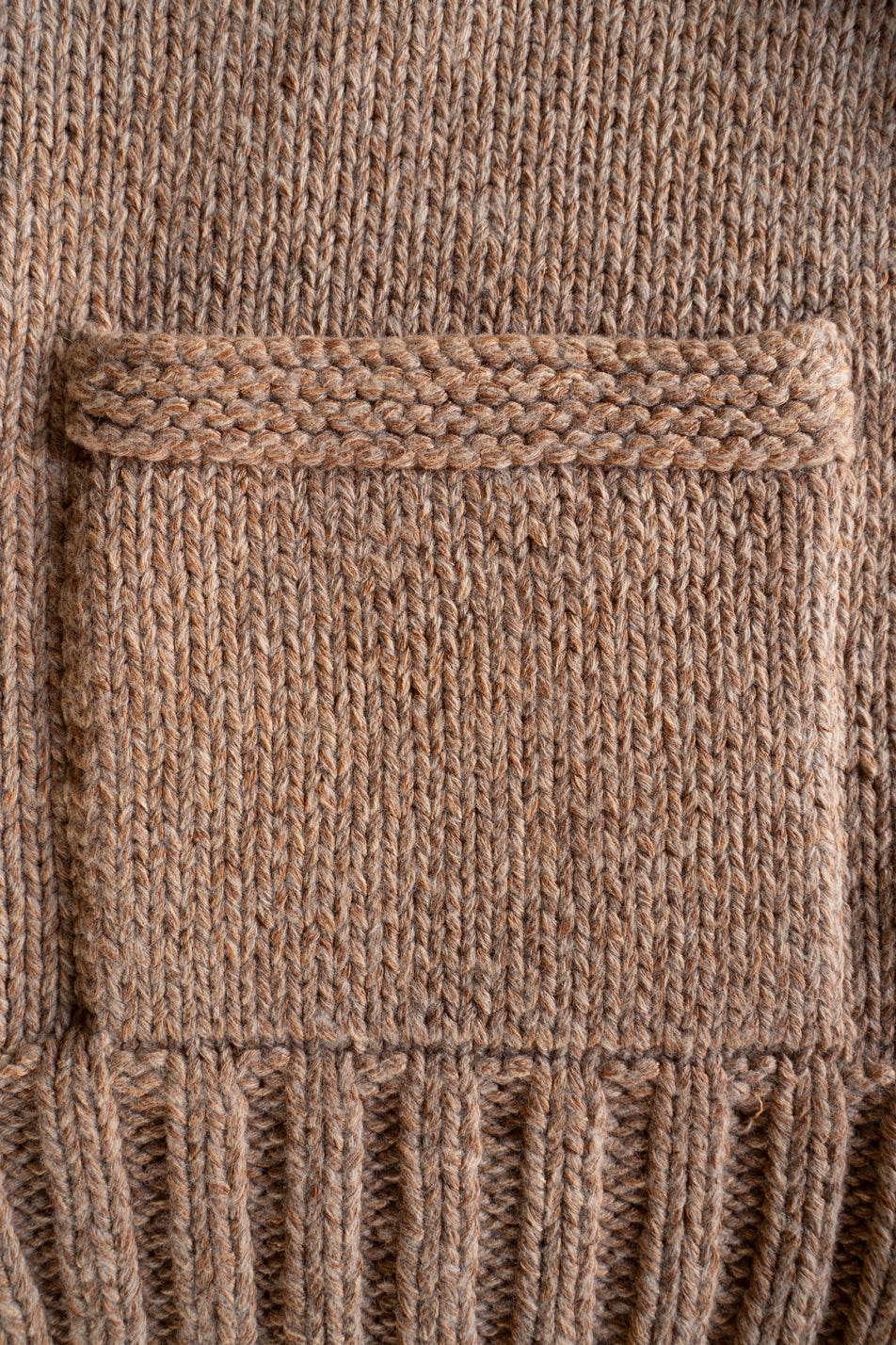 【ラスト1点】Cotton/Papar/Wool HAND KNITTING cowichan sweater(KAKISHIBU)