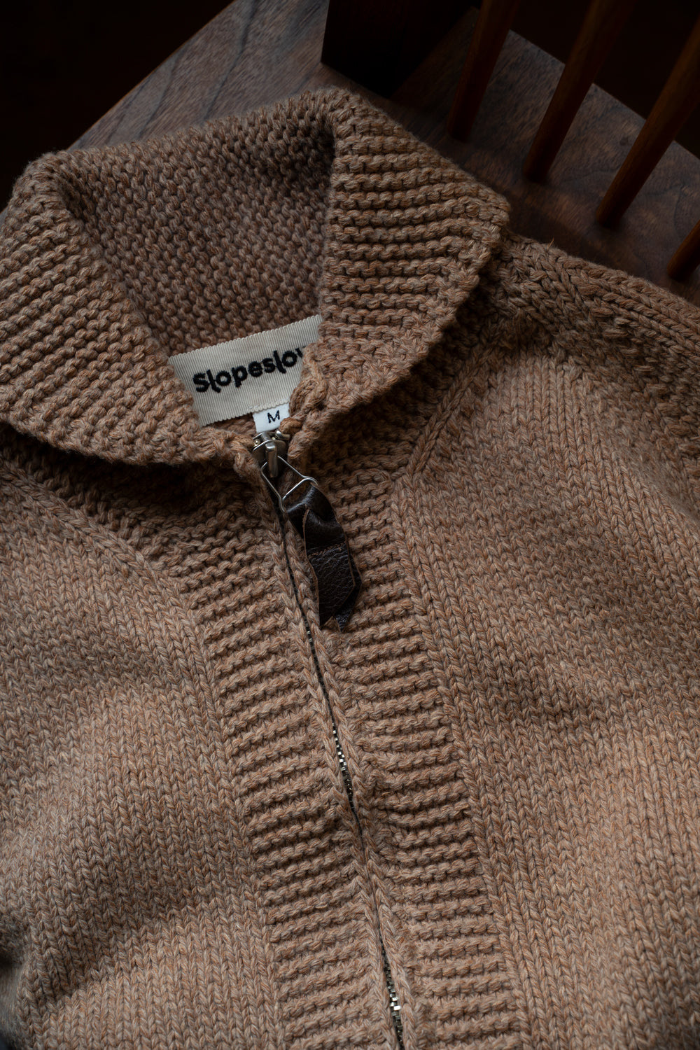 【ラスト1点】Cotton/Papar/Wool HAND KNITTING cowichan sweater(KAKISHIBU)