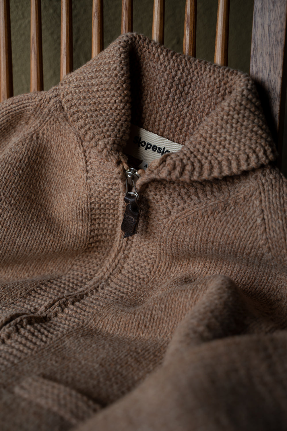 【ラスト1点】Cotton/Papar/Wool HAND KNITTING cowichan sweater(KAKISHIBU)