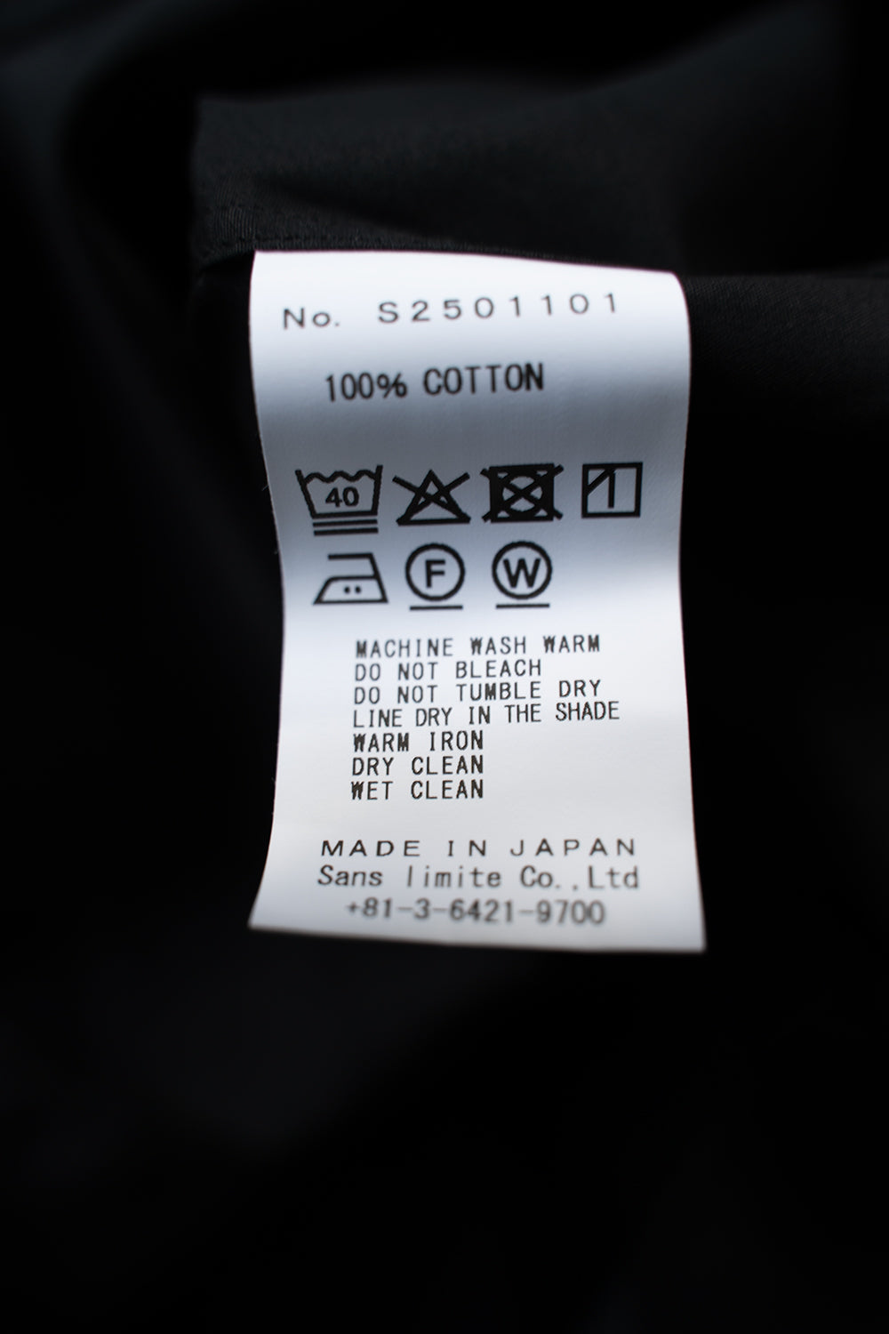 SH01B ブロードボックスレギュラーカラーシャツ(BLACK)