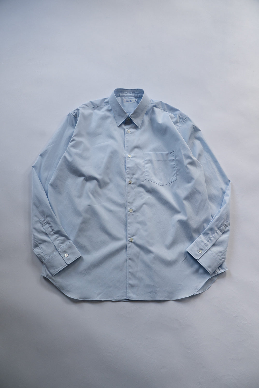 SH01B ブロードボックスレギュラーカラーシャツ(SAX)