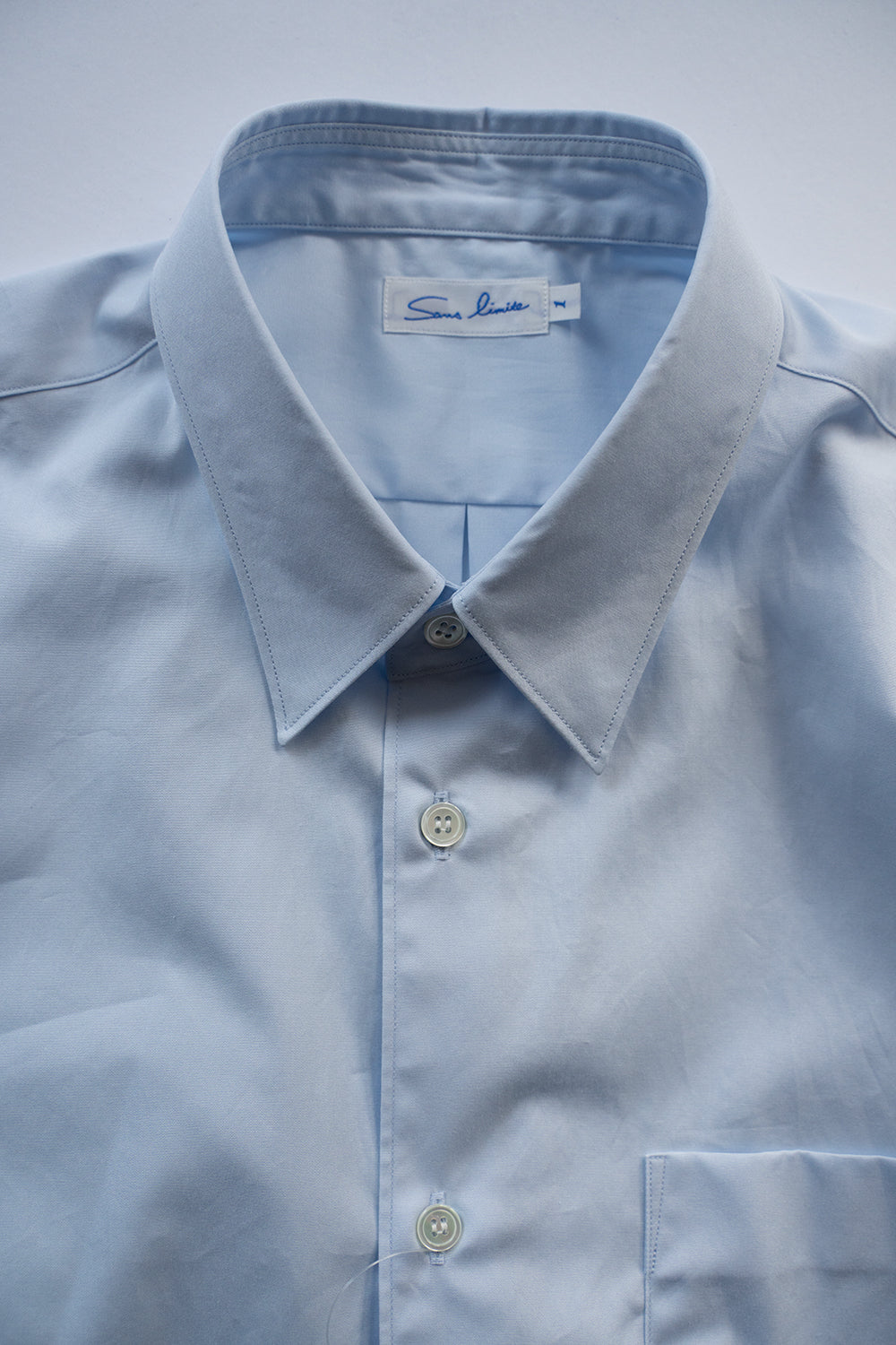 SH01B ブロードボックスレギュラーカラーシャツ(SAX)