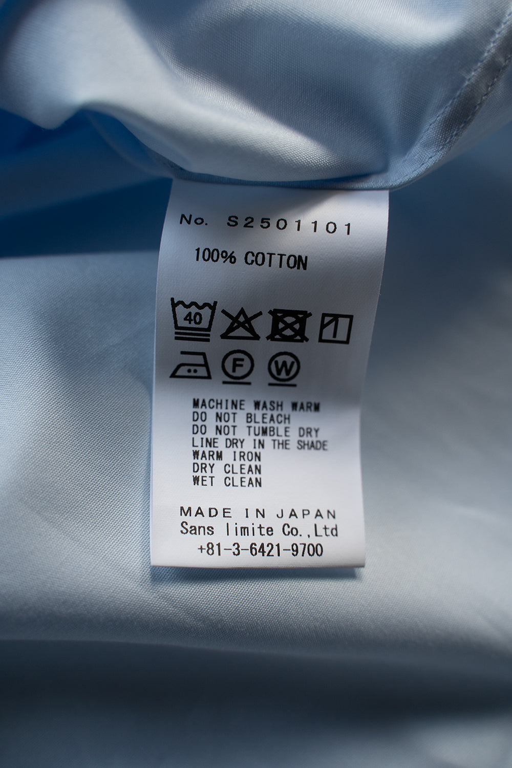 SH01B ブロードボックスレギュラーカラーシャツ(SAX)